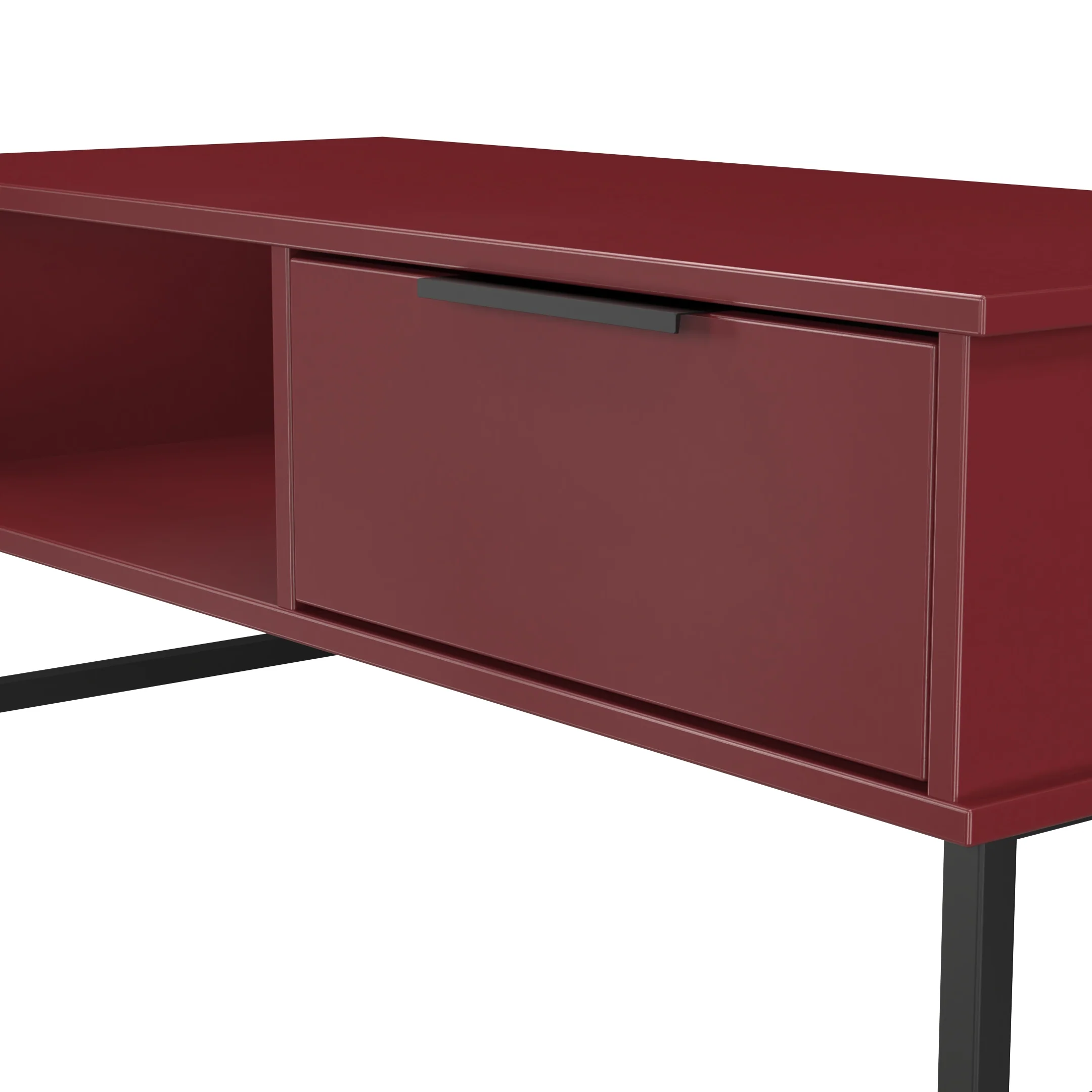 Havana Ready Assembled 1 Drawer Coffee Table in Red Matt - Image 5