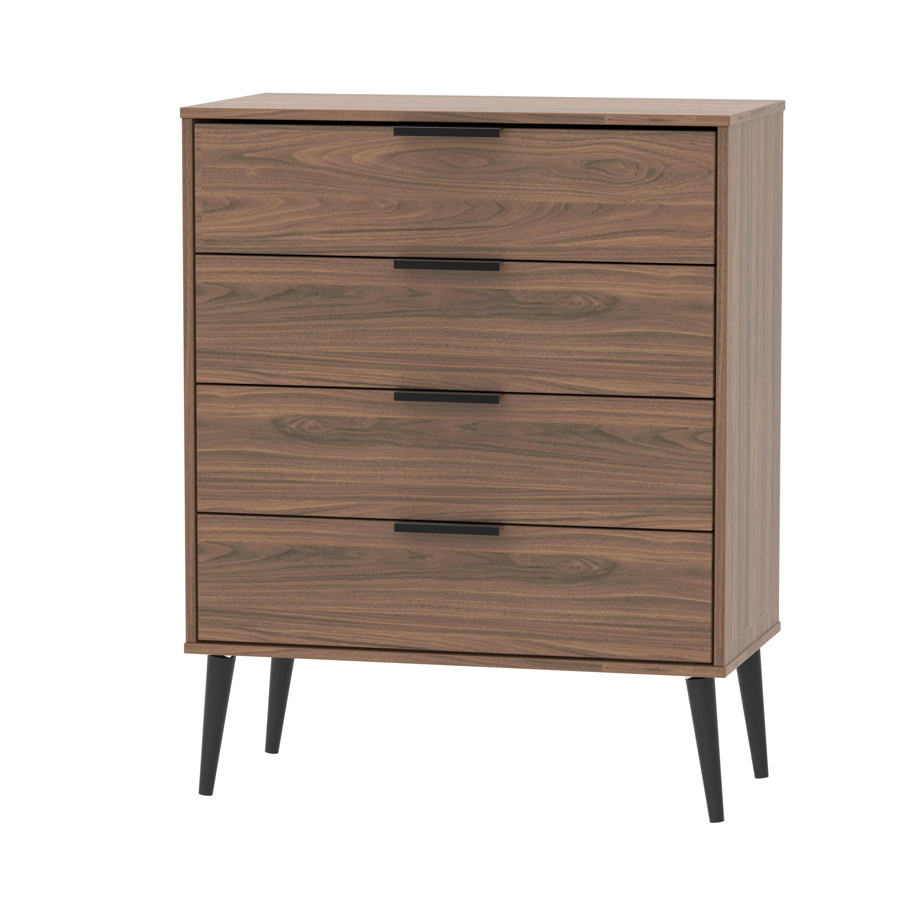 Helsinki Ready Assembled 4 Drawer Chest in Carini Walnut - Image 12