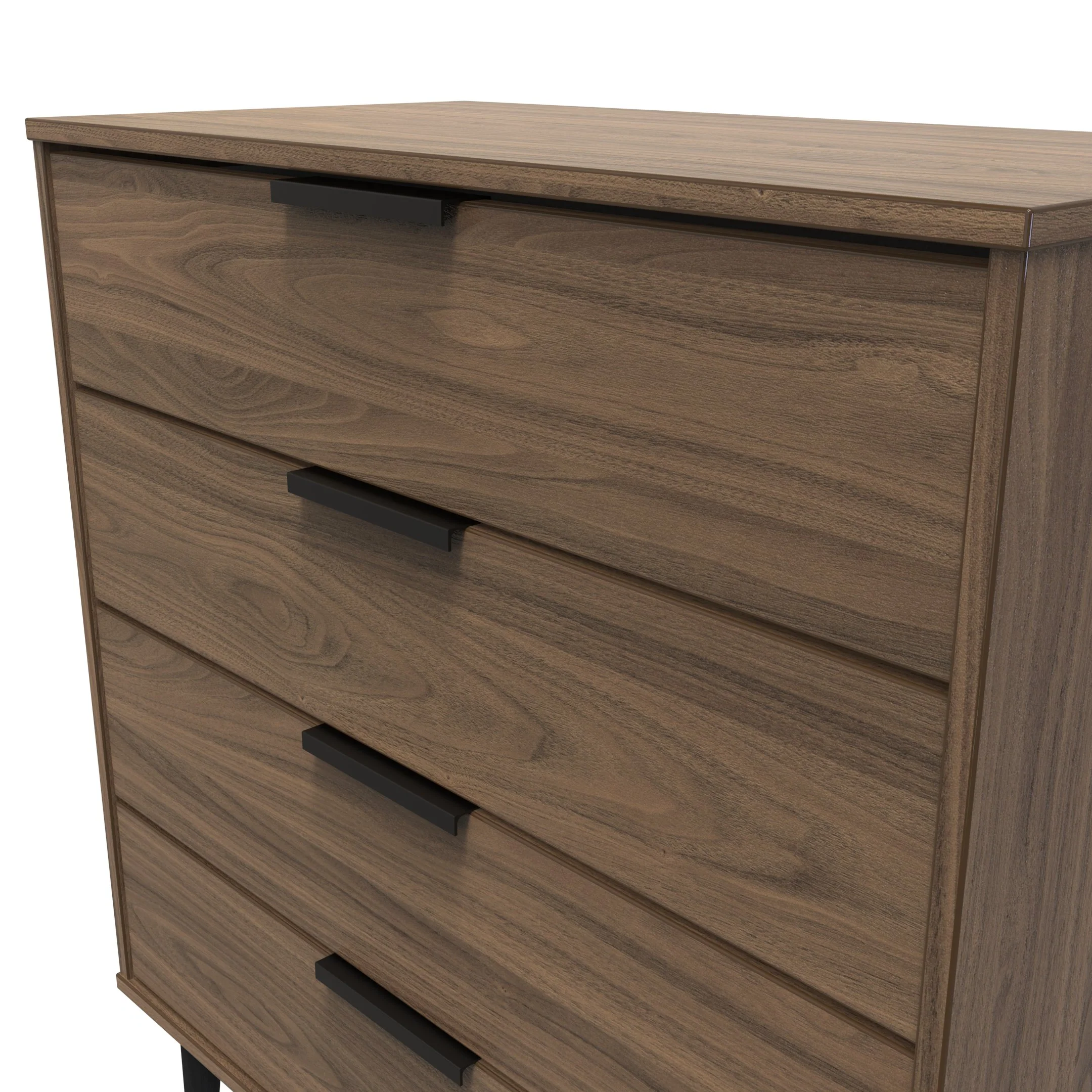 Helsinki Ready Assembled 4 Drawer Chest in Carini Walnut - Image 9