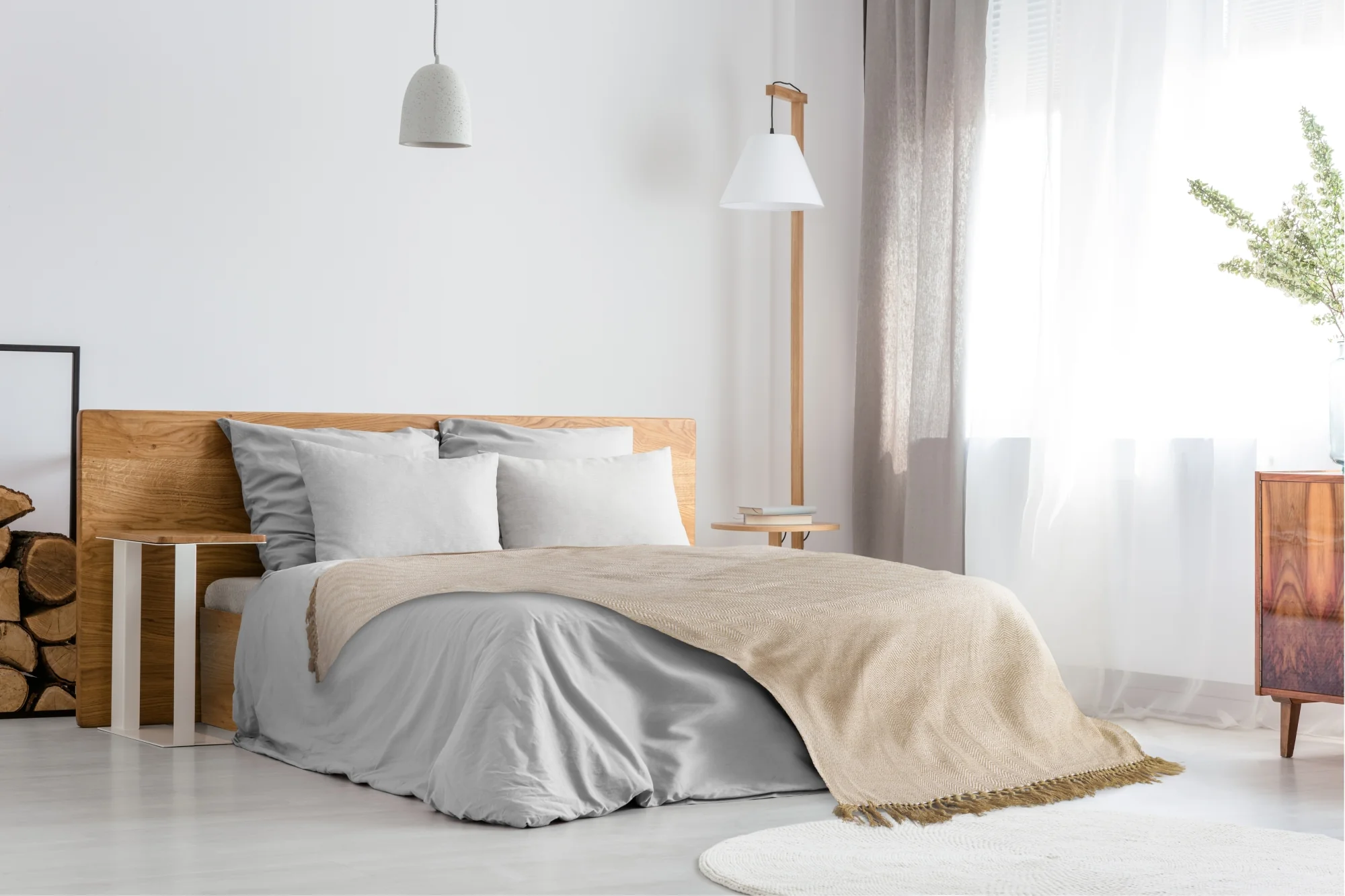 Herringbone - Recycled Cotton Throw In Natural (90x100") - Image 6