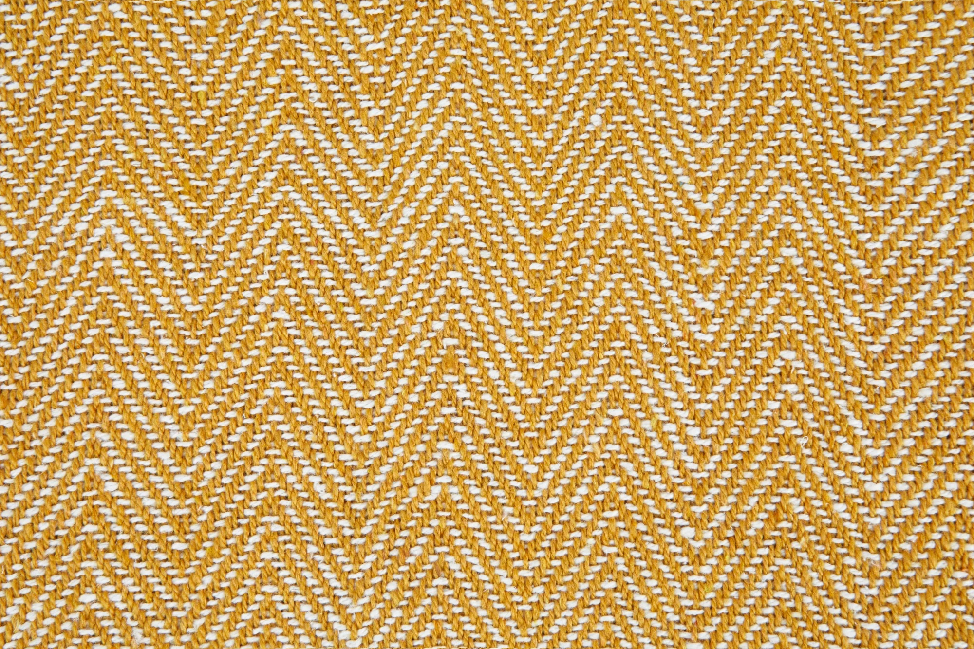 Herringbone - Recycled Cotton Throw In Ochre (90x100") - Image 5