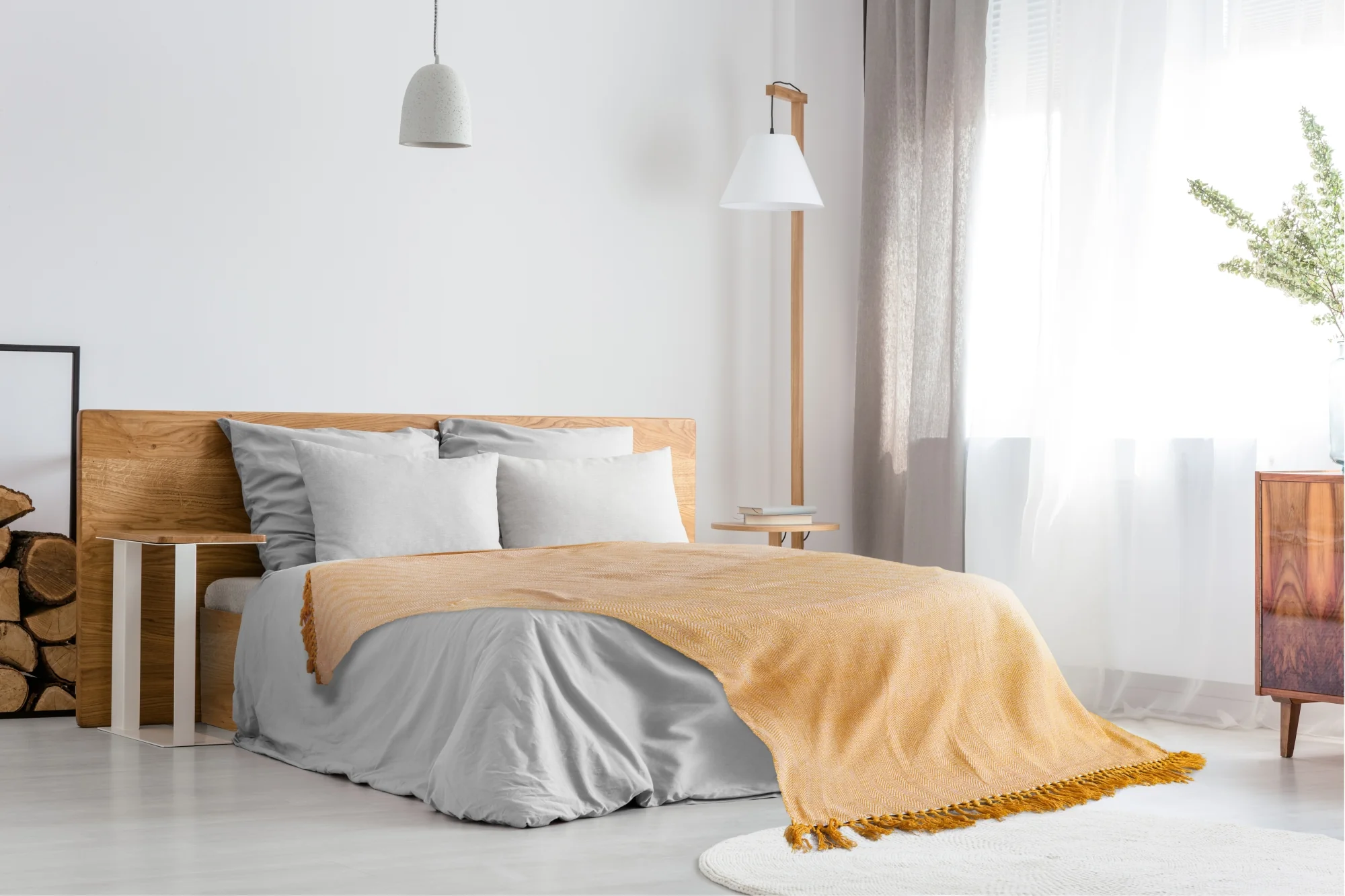 Herringbone - Recycled Cotton Throw In Ochre (90x100") - Image 7