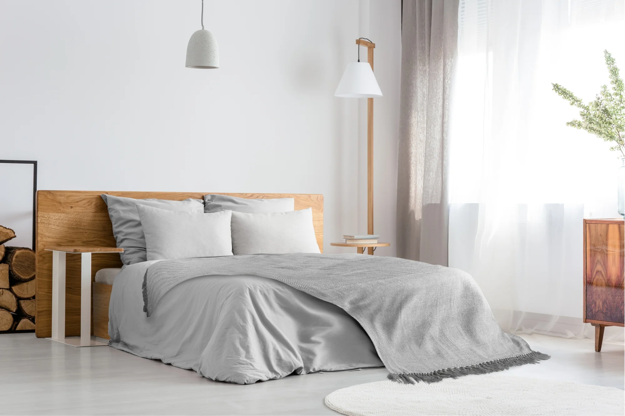Herringbone - Recycled Cotton Throw In Silver (70x100") - Image 7