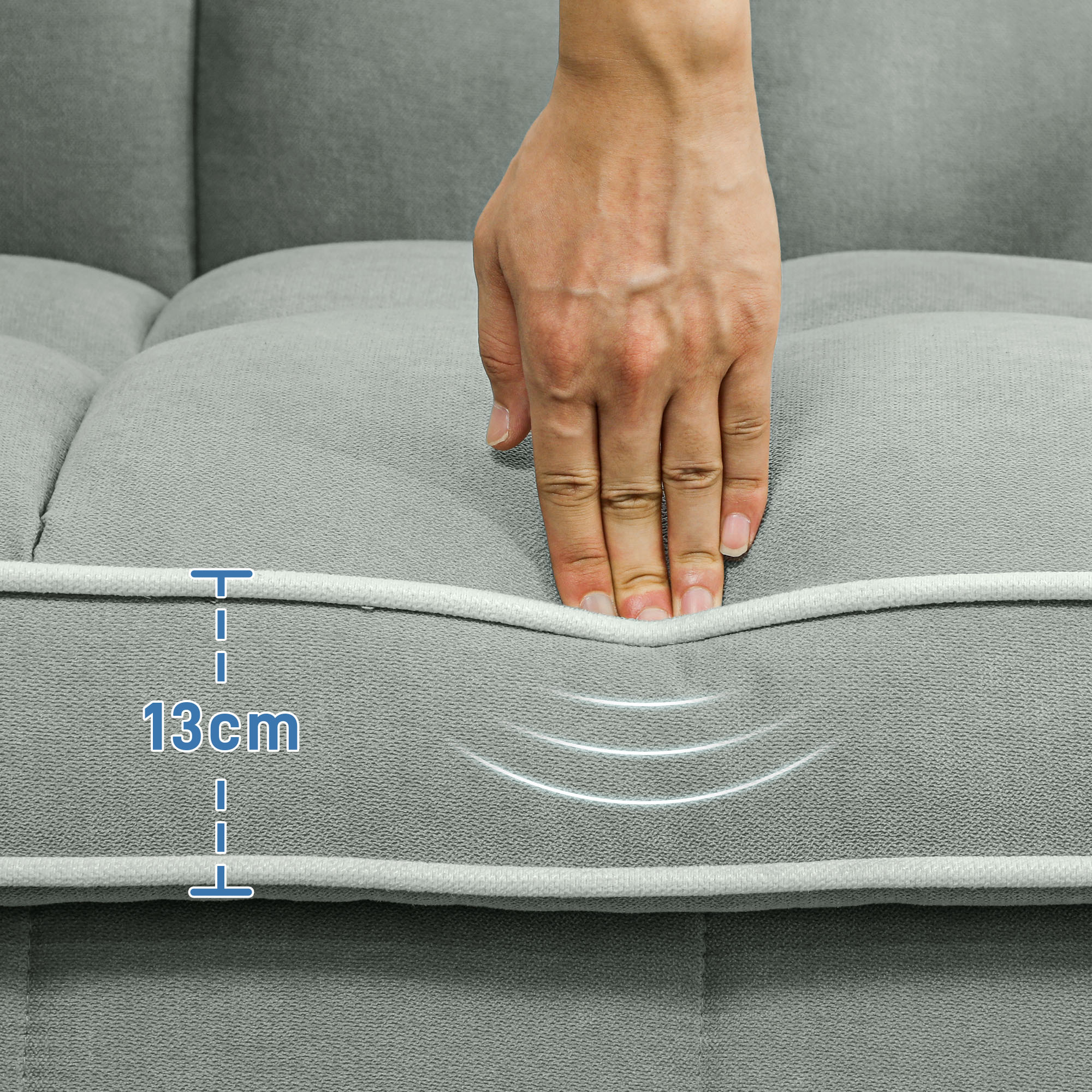 HOMCOM 2 Seater Pull Out Sofa Bed with Adjustable Backrest - Image 18