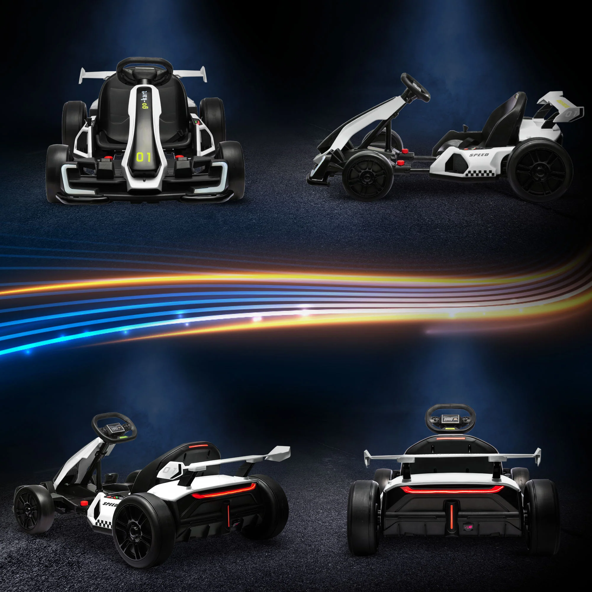 HOMCOM 24V Electric Go Kart For Kids With Adjustable Seat - Image 14