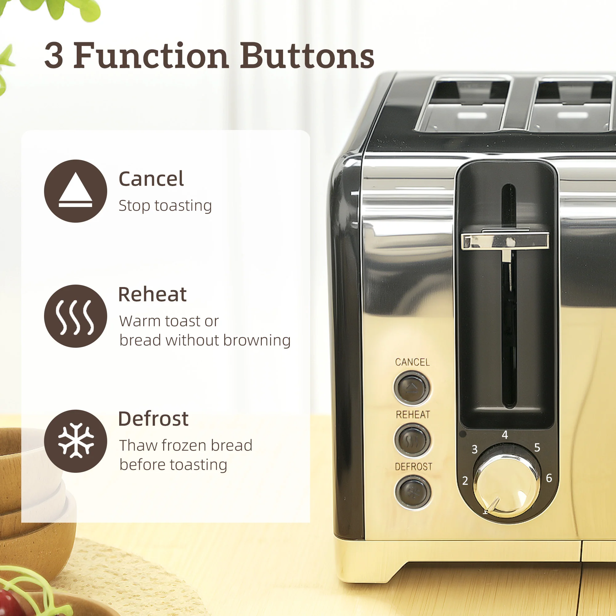 HOMCOM 4 Slice Wide Slot Toaster And 1.7L Rapid Boil Kettle Set, Black - Image 7