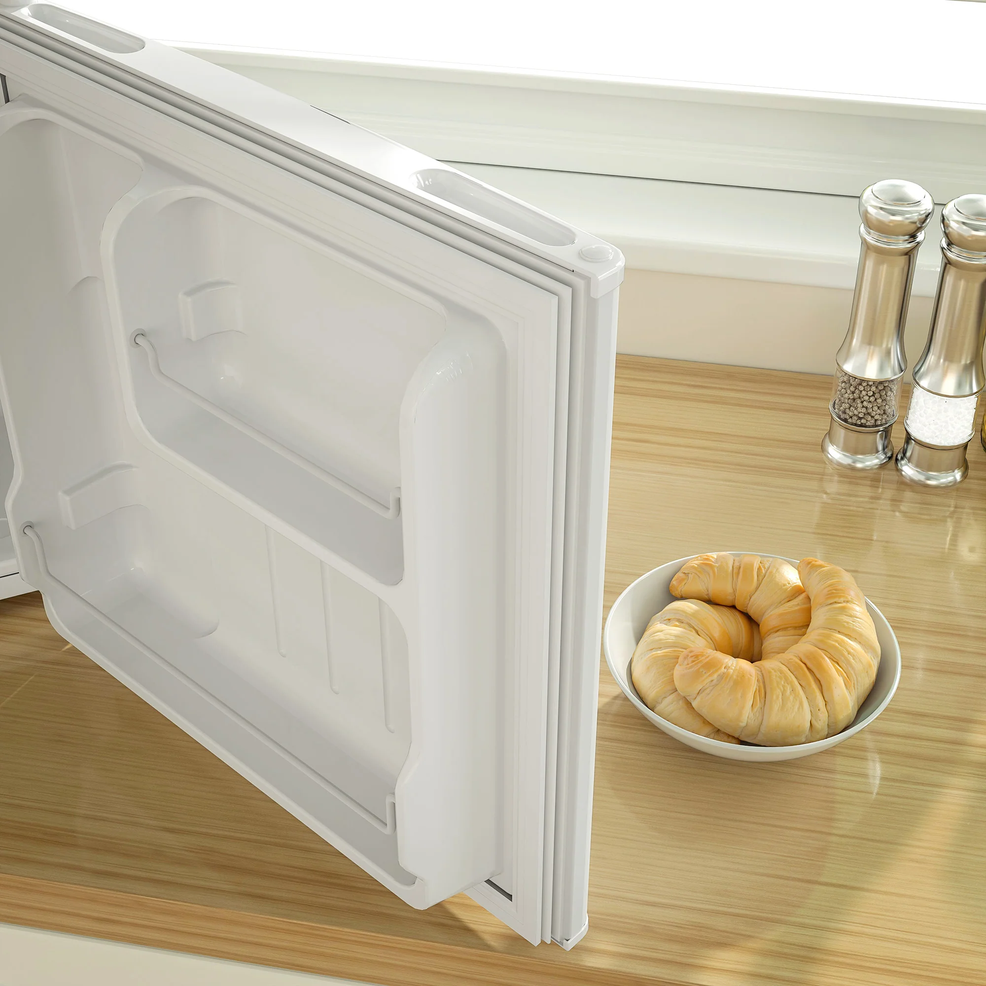 HOMCOM 46L Counter Top Fridge Mini Fridge With Lock Chiller Box - Image 18