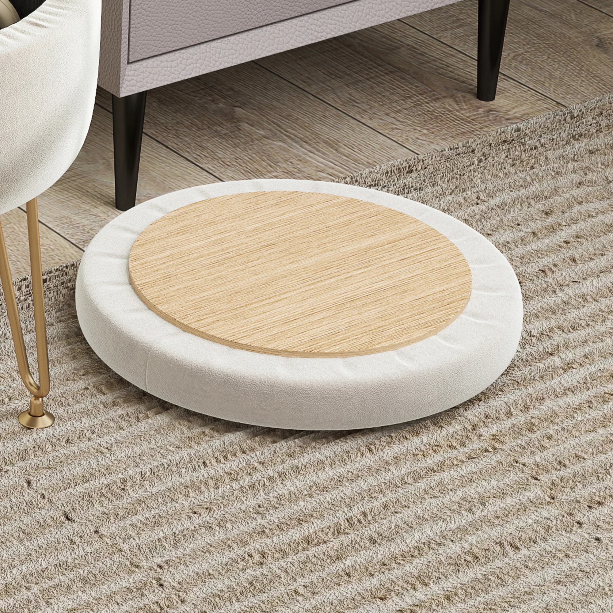 HOMCOM 5L Velvet Footstool With Removable Lid For Bedroom - Image 9