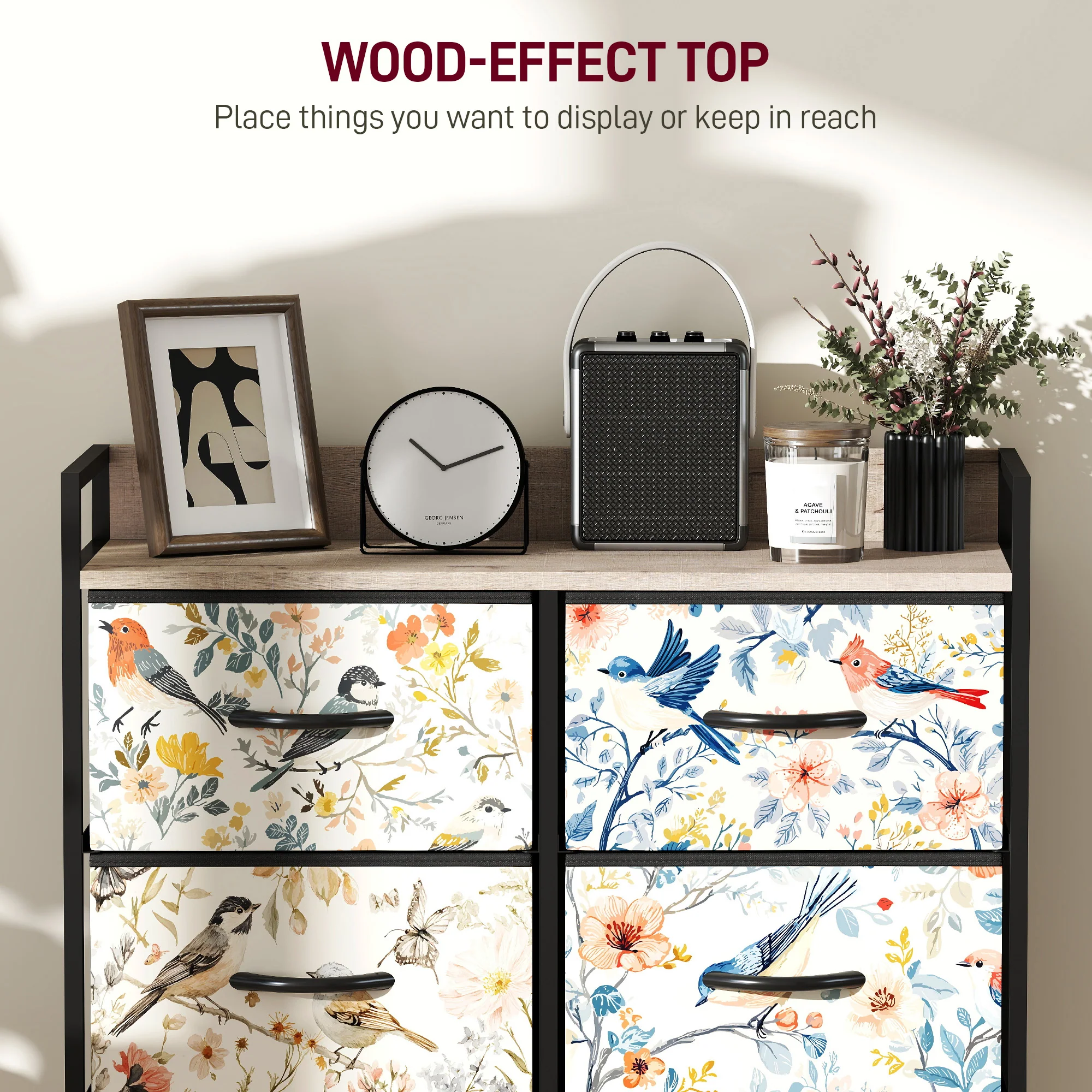 HOMCOM 6-Drawer Chest Of Drawers, Fabric Dresser With Open Shelf - Image 13
