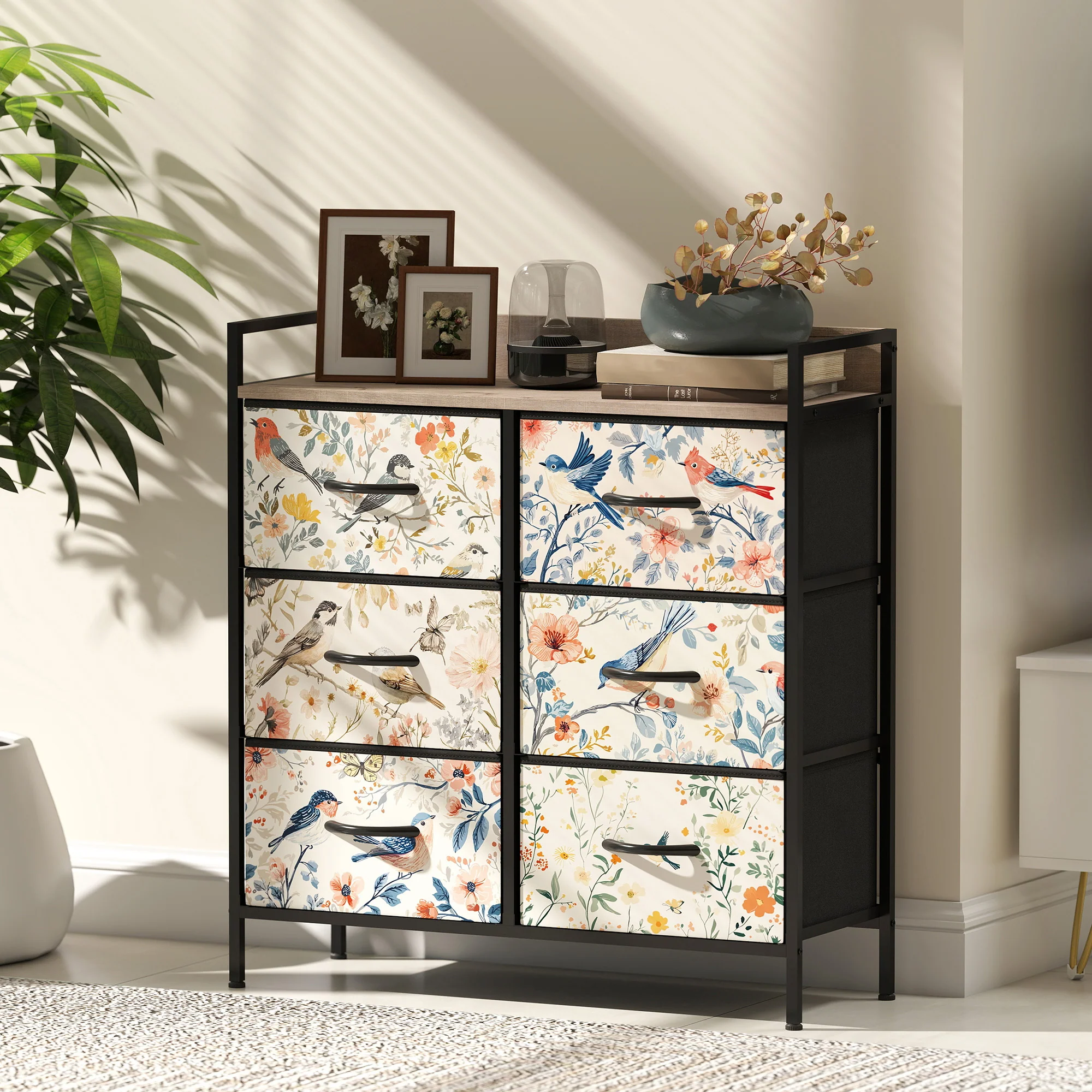 HOMCOM 6-Drawer Chest Of Drawers, Fabric Dresser With Open Shelf - Image 17