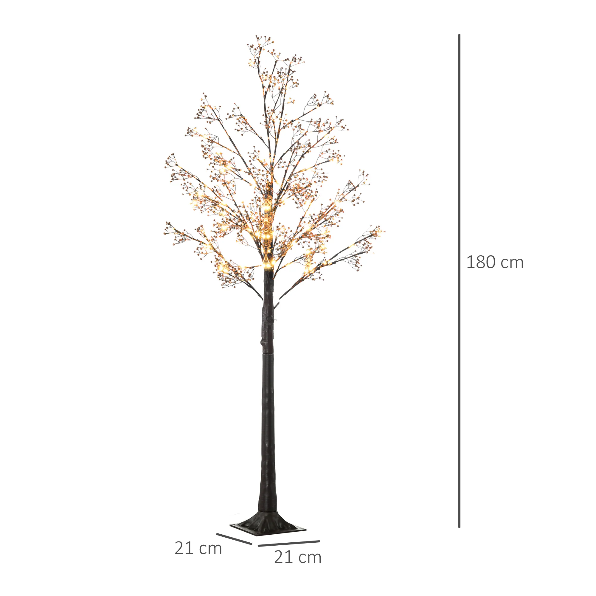 HOMCOM 6ft Artificial Gypsophila Blossom Tree Light with 96 Warm White LED Light, Baby Breath Flowers for Home Party Wedding, Indoor and Outdoor Use - Image 3