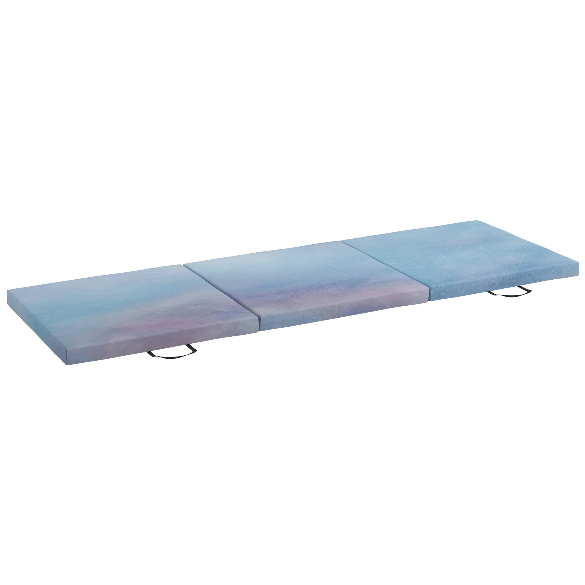 HOMCOM 6FT Foldable Gymnastics Mat, Tri-Fold 2\" Thick Crash Mat, Blue - Image 7
