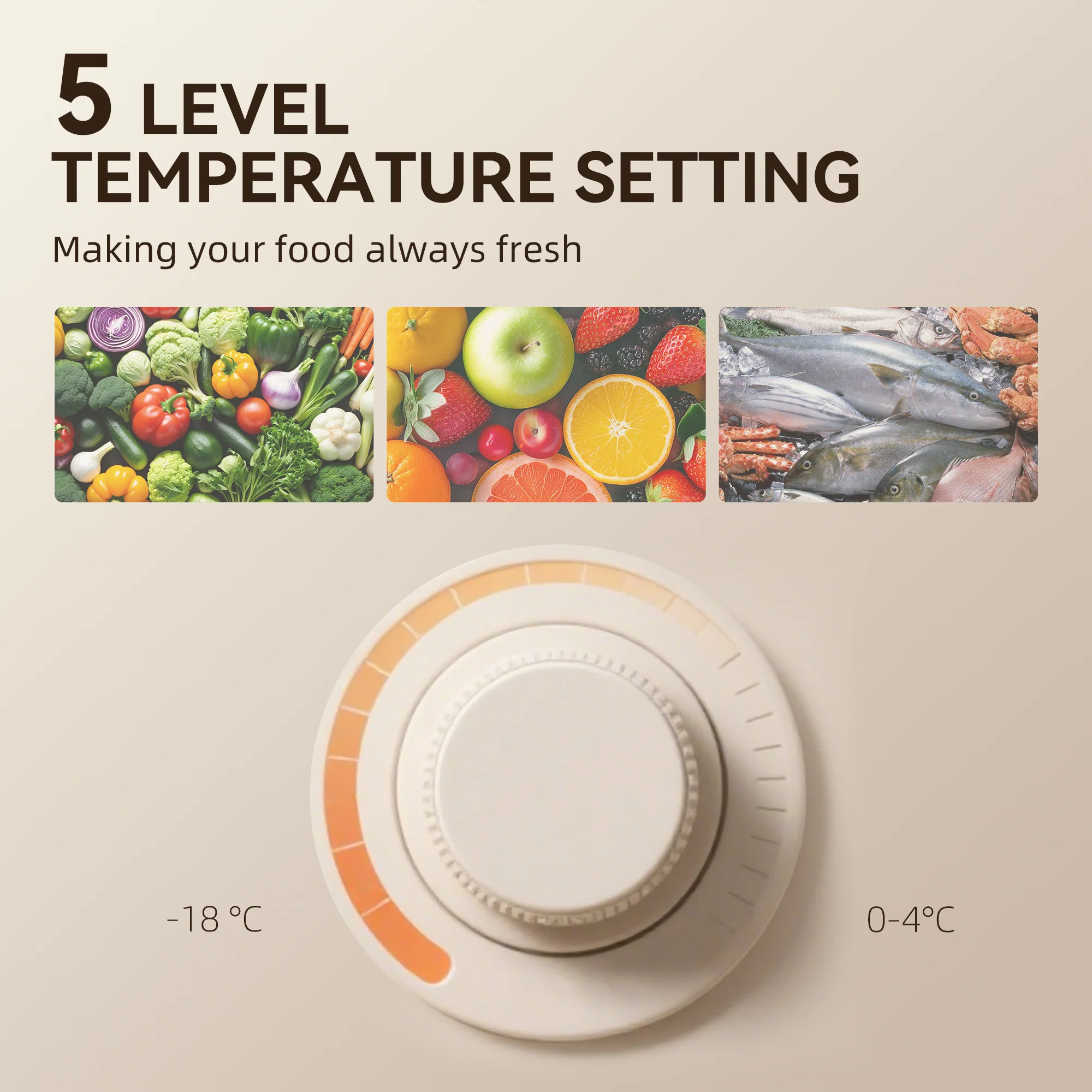 HOMCOM 88L Small Fridge Freezer With 5-Setting Thermostat, Inner Light - Image 8