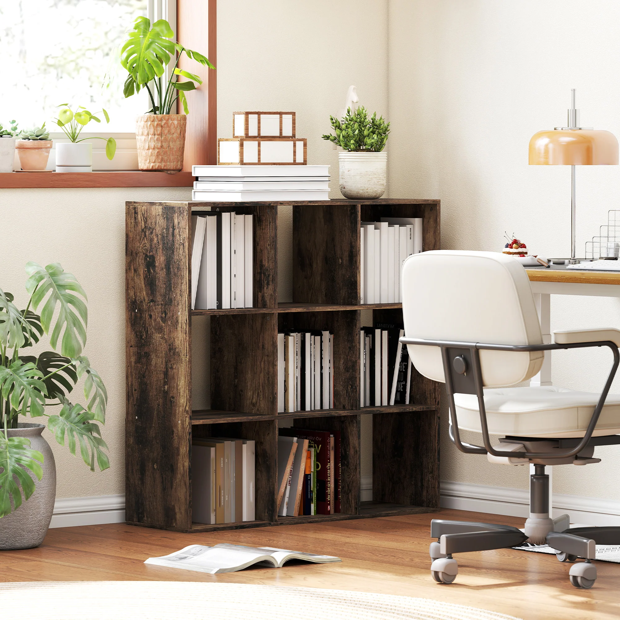 HOMCOM 9 Cube Storage Unit Cabinet Bookcase Display Shelves - Image 29