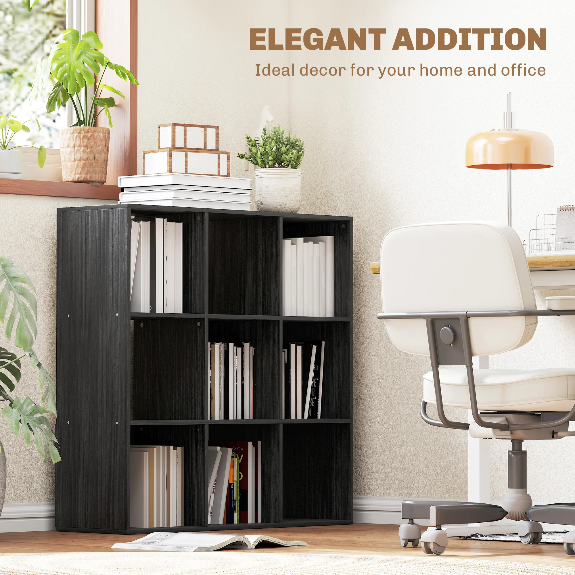 HOMCOM 9 Cube Storage Unit Cabinet Bookcase Display Shelves - Image 6