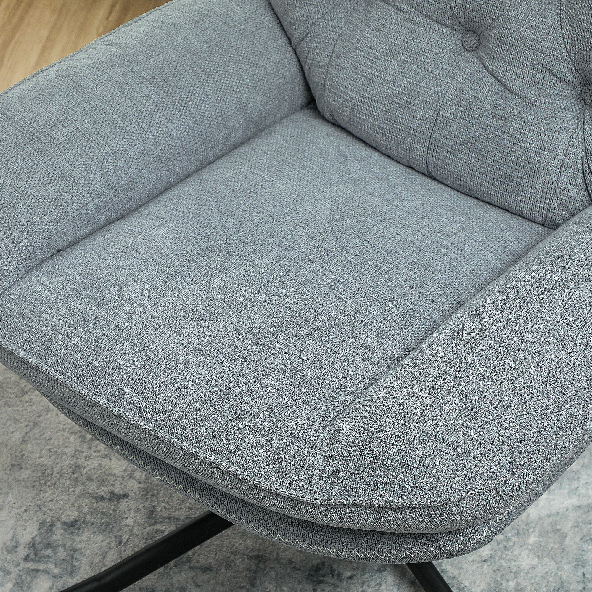 HOMCOM Accent Chair With Water-Repellent Chenille Fabric - Image 9