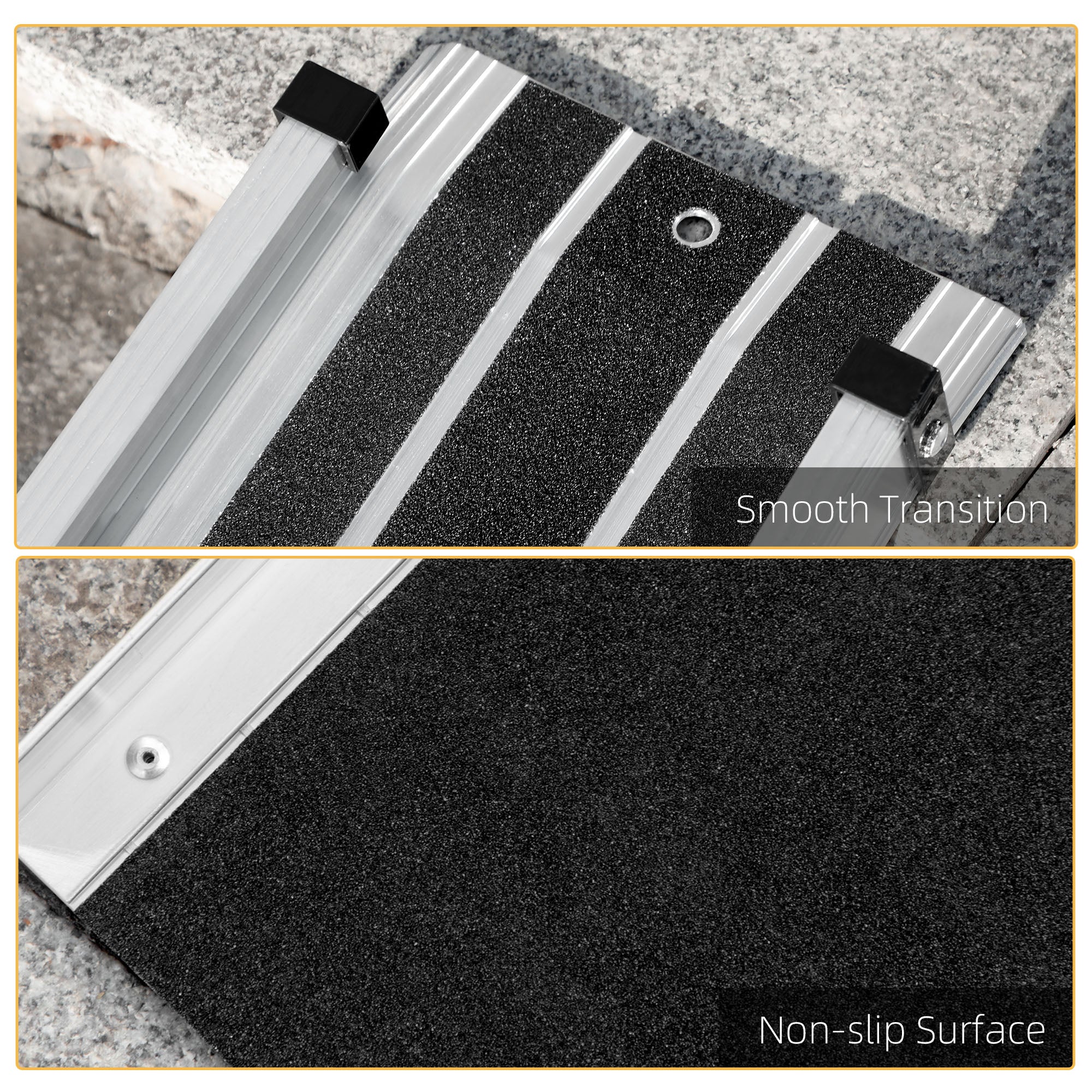 HOMCOM Aluminium Telescopic Wheelchair Ramps, 122cm, 270kg, Folding Ramp - Image 4