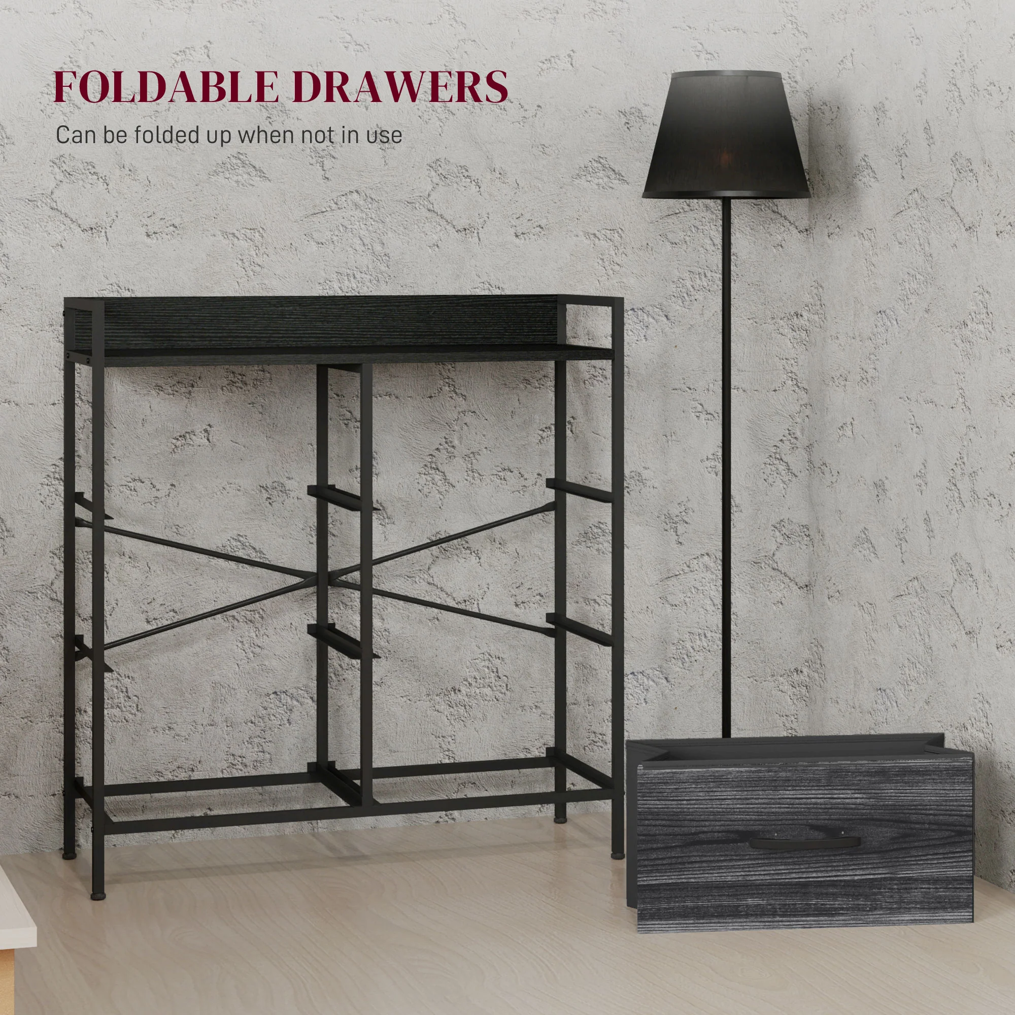 HOMCOM Bedroom Chest of Drawers 6 Drawer Dresser w/ Shelf - Image 6