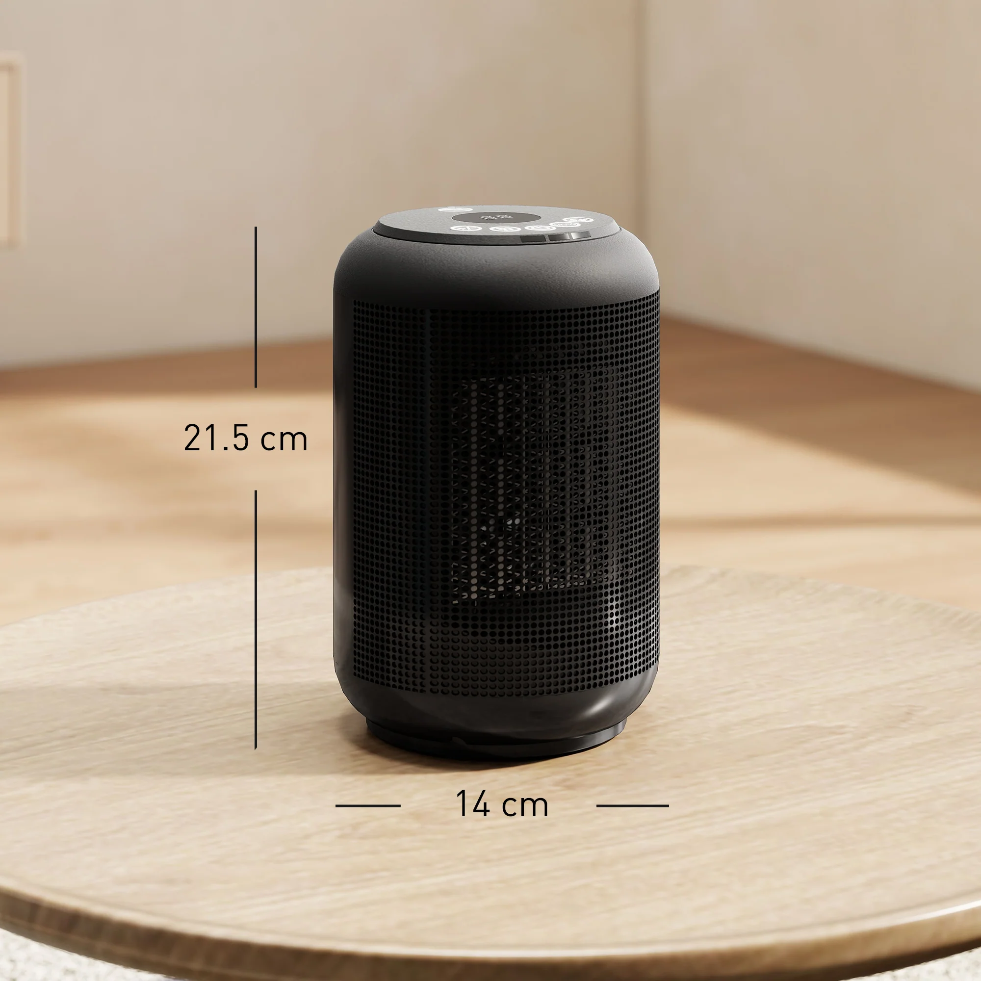 HOMCOM Ceramic Electric Heater, 1500W Fan Space Heater, Black - Image 5