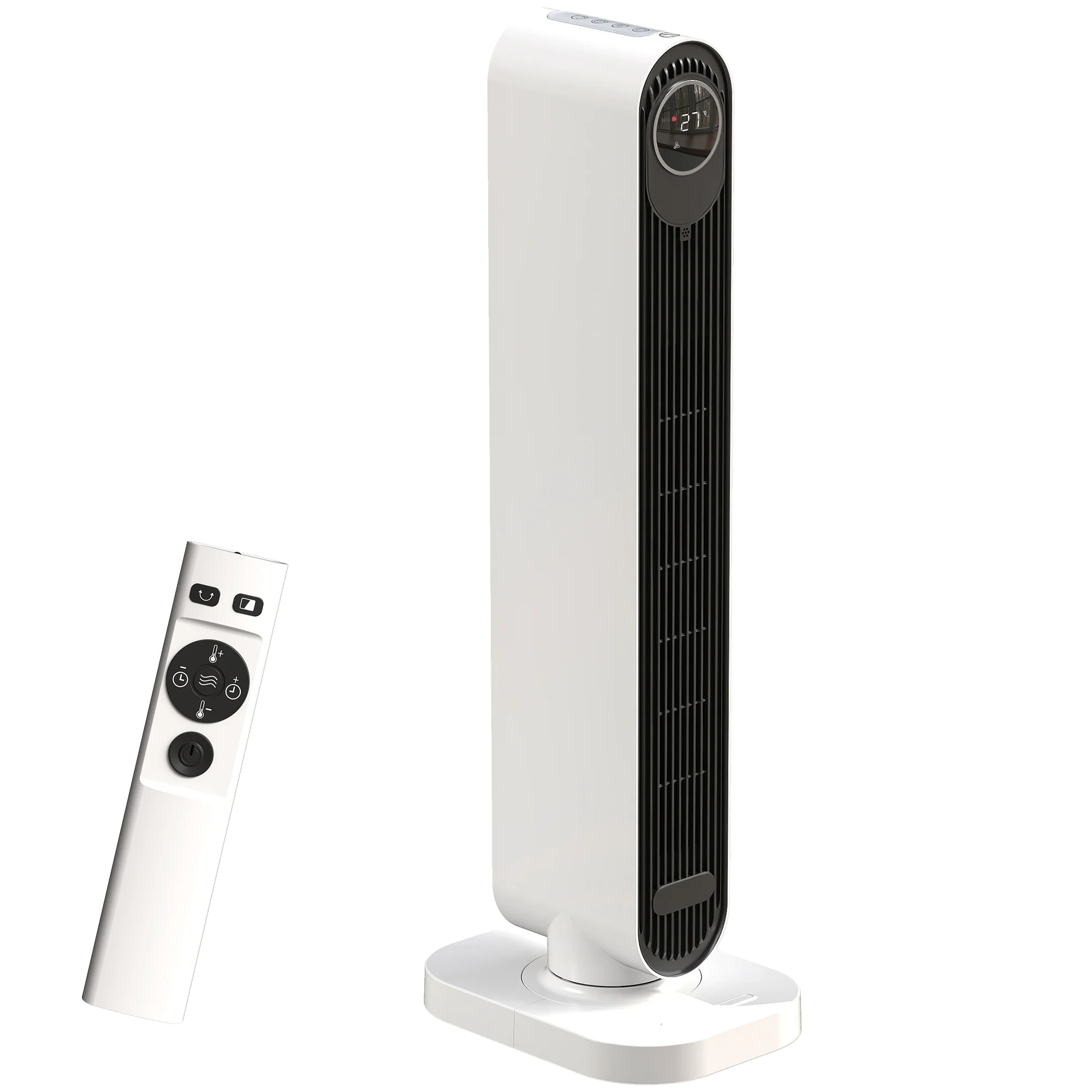 HOMCOM Ceramic Electric Heater, 2000W Fan Space Heater, White
