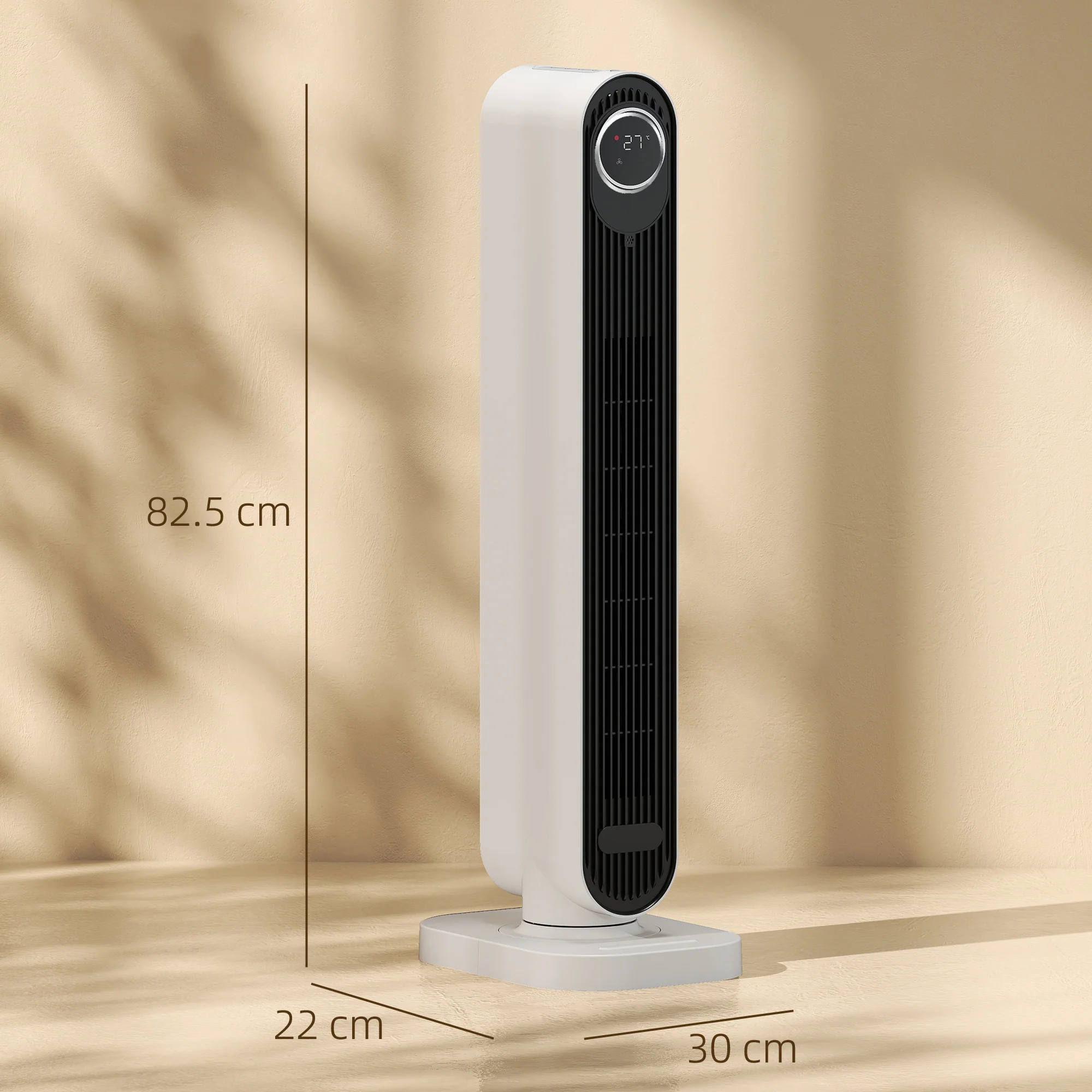 HOMCOM Ceramic Electric Heater, 2000W Fan Space Heater, White - Image 5