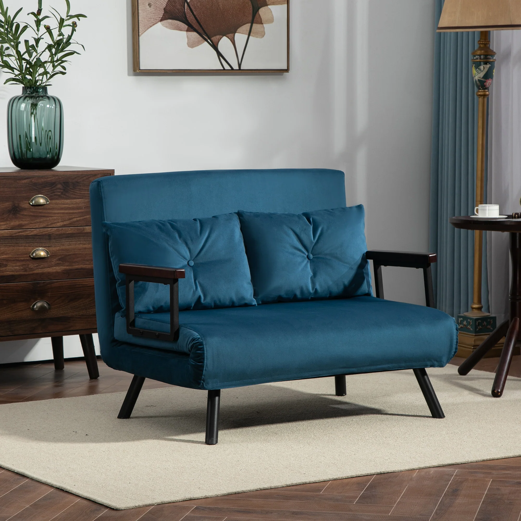 HOMCOM Click Clack 2 Seater Sofa Bed for Living Room, Guest Room - Image 11