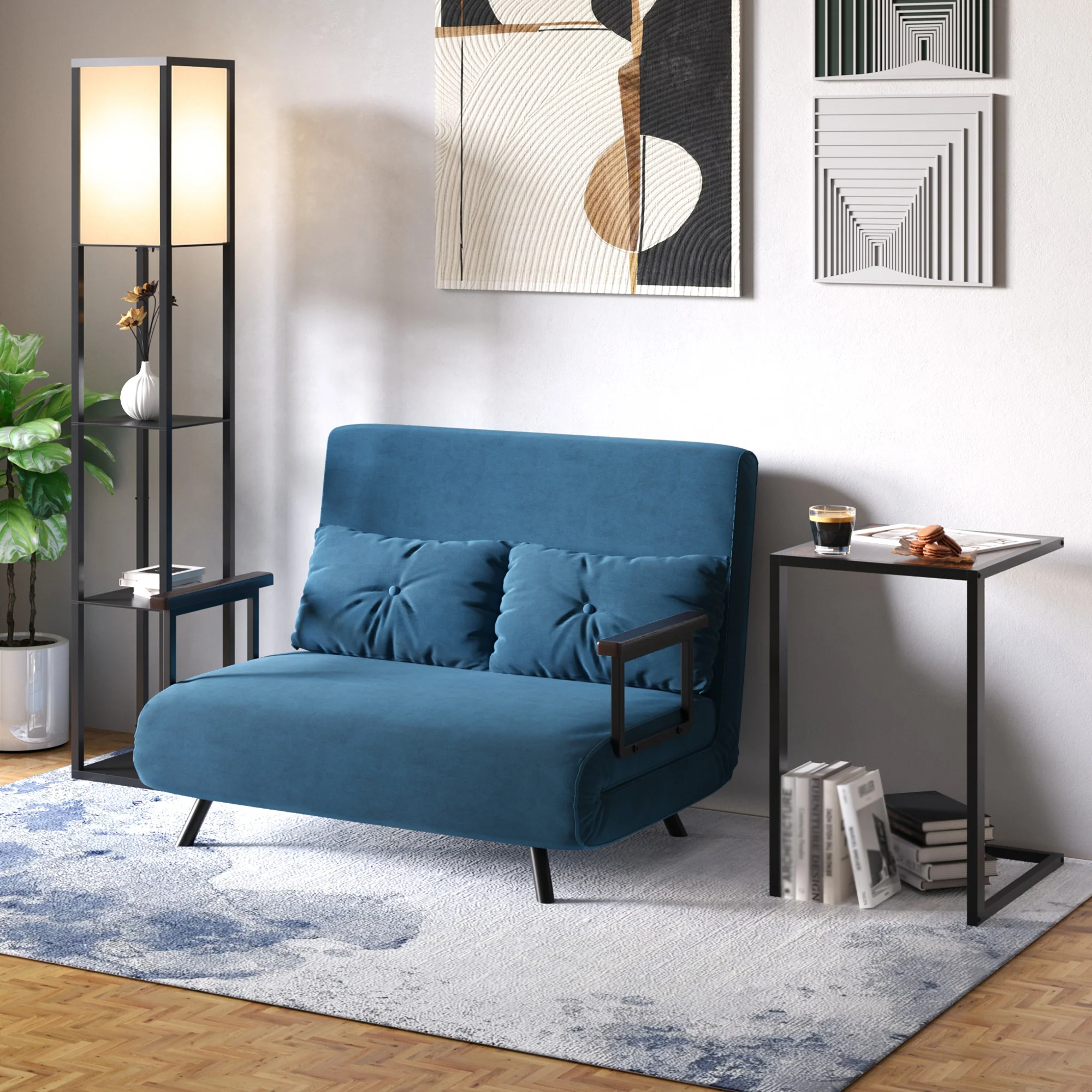 HOMCOM Click Clack 2 Seater Sofa Bed for Living Room, Guest Room - Image 18