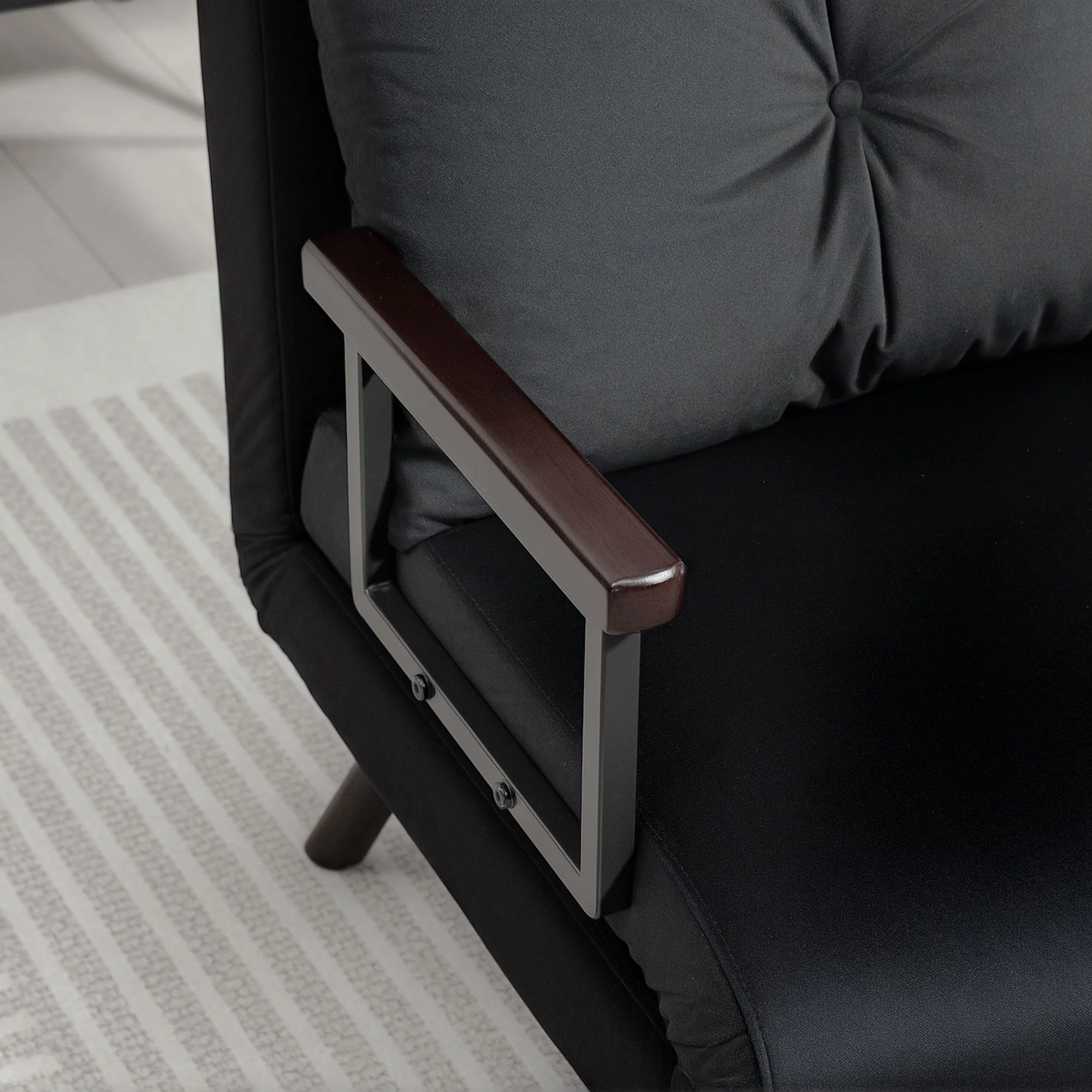 HOMCOM Click Clack Single Chair Bed Settee for Living Room - Image 8