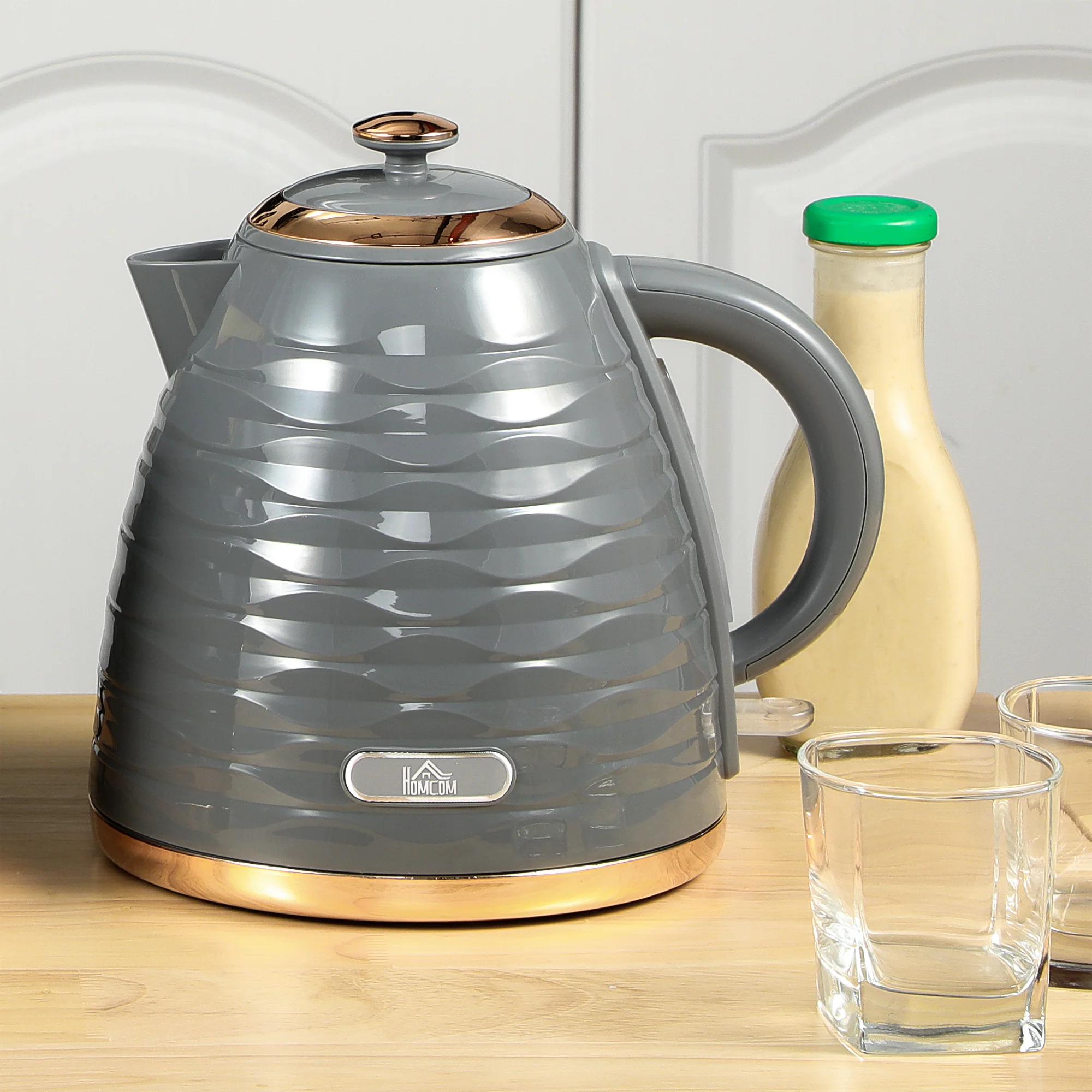HOMCOM Electric Kettle, Fast Boil, 1.7L, 3kW, Swivel, Ripple - Image 20