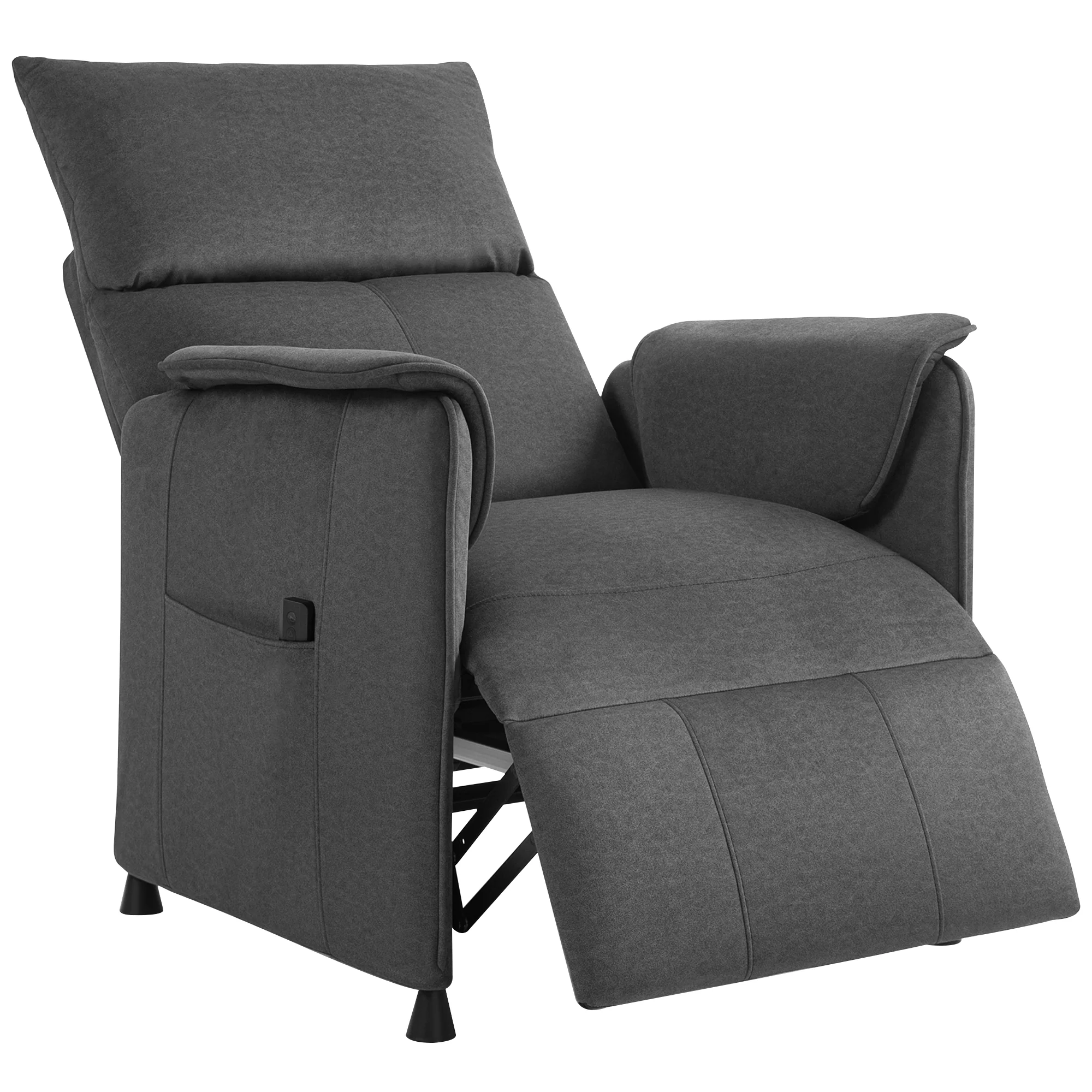 HOMCOM Electric Reclining Chair W/ Remote, Power Recliner For Elderly, Black