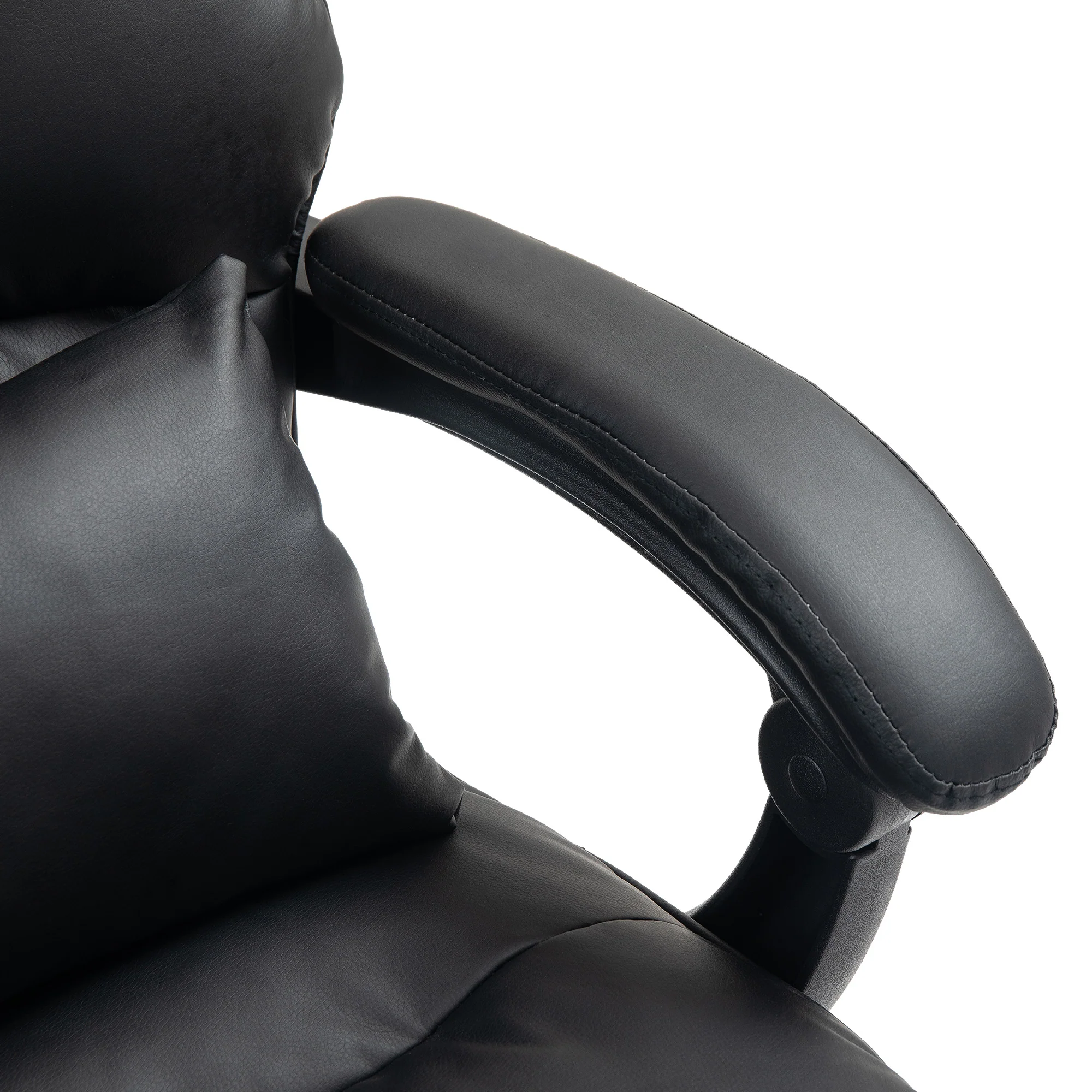 HOMCOM Executive Office Chair, PU Leather Desk Chair With Armrests - Image 8