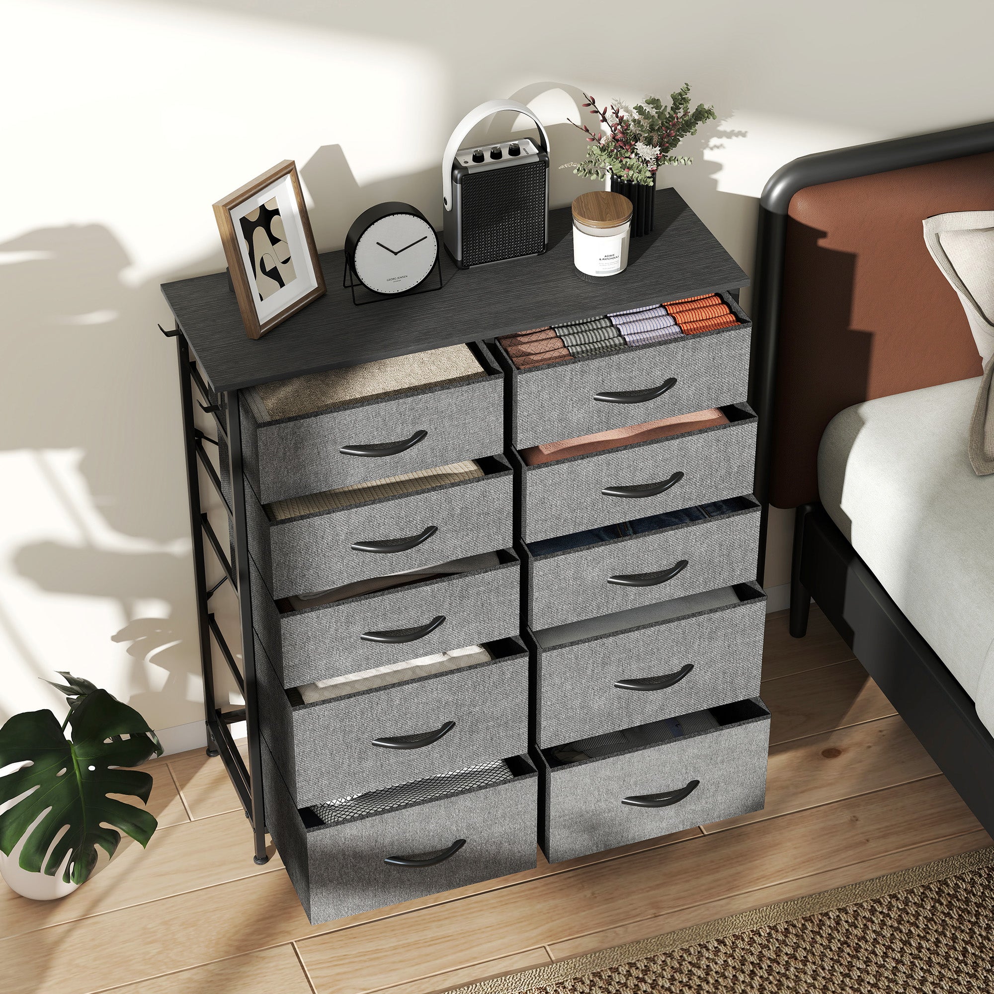 HOMCOM Fabric Chest Of Drawers, 8 Drawer Dresser For Bedroom - Image 17