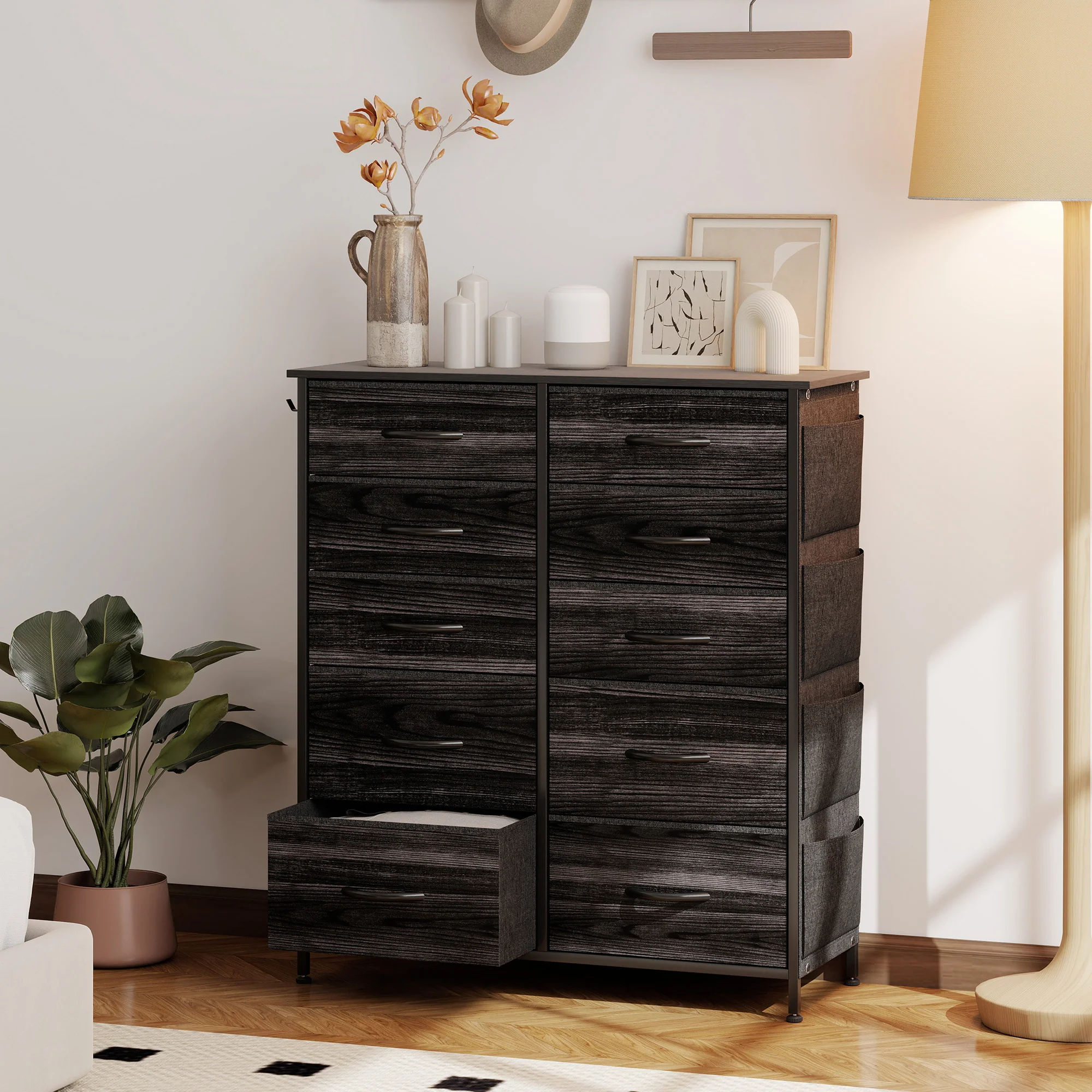 HOMCOM Fabric Chest Of Drawers, 8 Drawer Dresser For Bedroom - Image 2