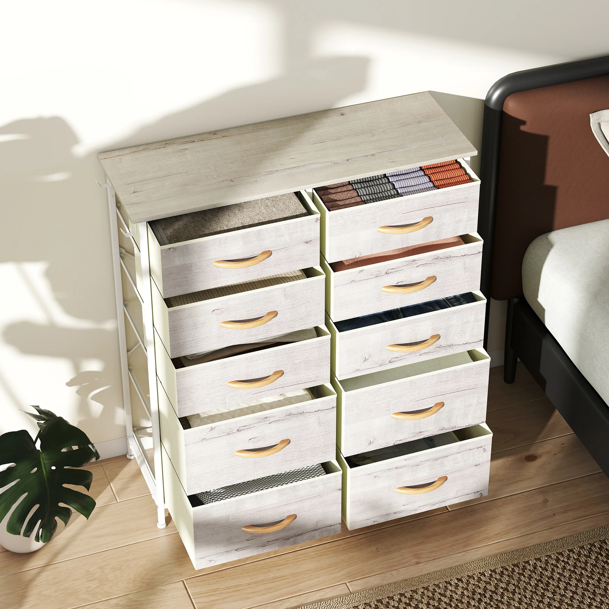 HOMCOM Fabric Chest Of Drawers, 8 Drawer Dresser For Bedroom - Image 26