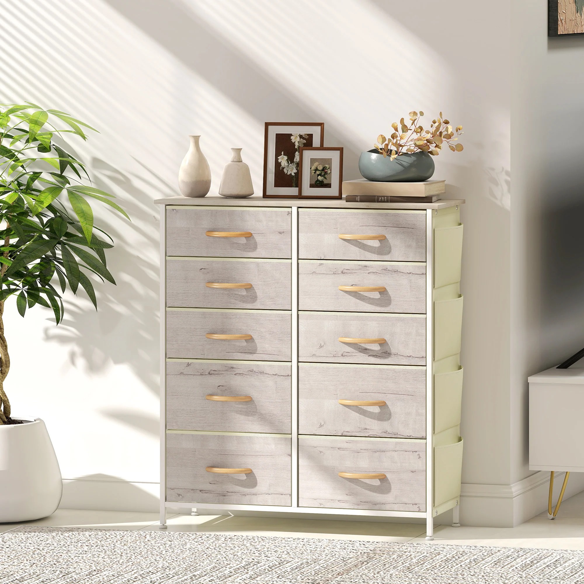 HOMCOM Fabric Chest Of Drawers, 8 Drawer Dresser For Bedroom - Image 27