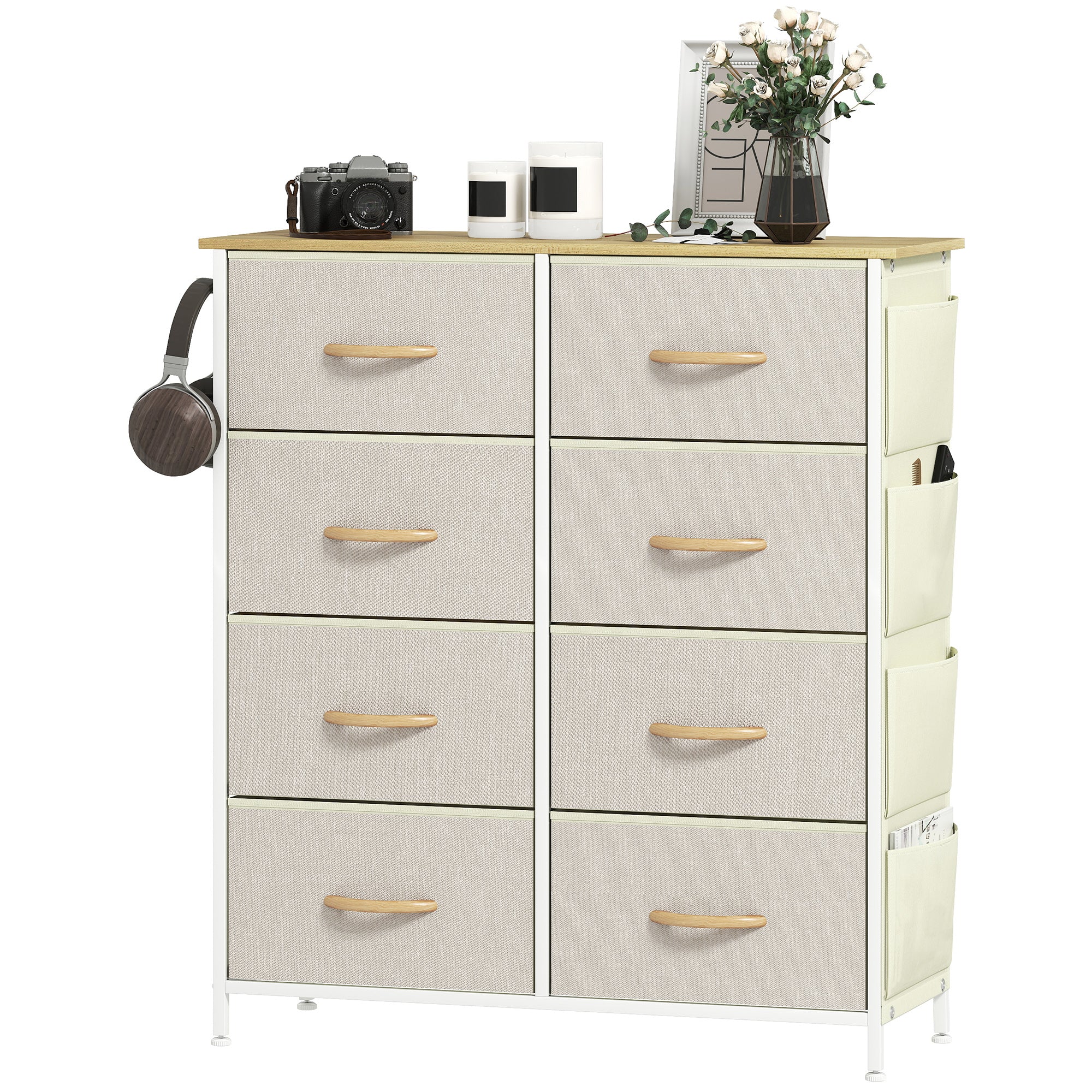 HOMCOM Fabric Chest Of Drawers, Dresser For Bedroom, - Image 19