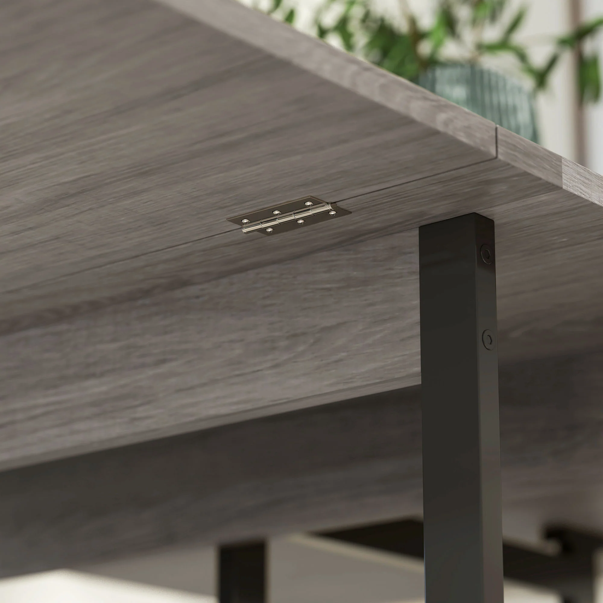 HOMCOM Folding Dining Table, Drop Leaf Table With Open Compartments - Image 9