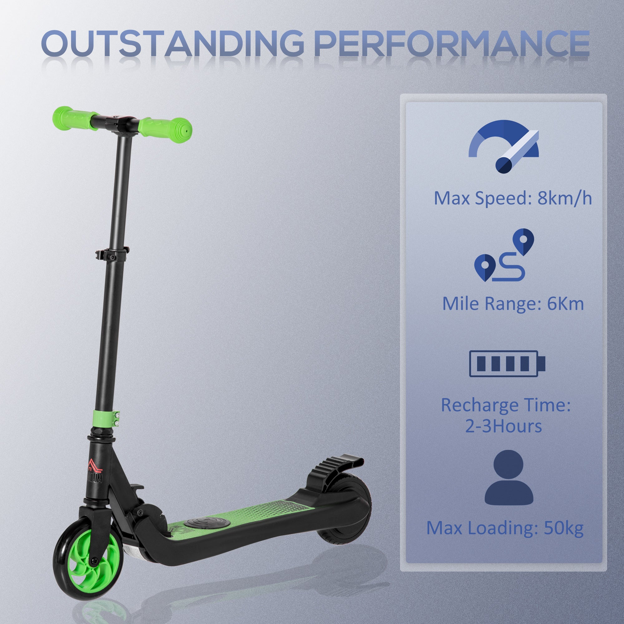 HOMCOM Folding Electric Scooter With Rear Wheel Brake - Image 12