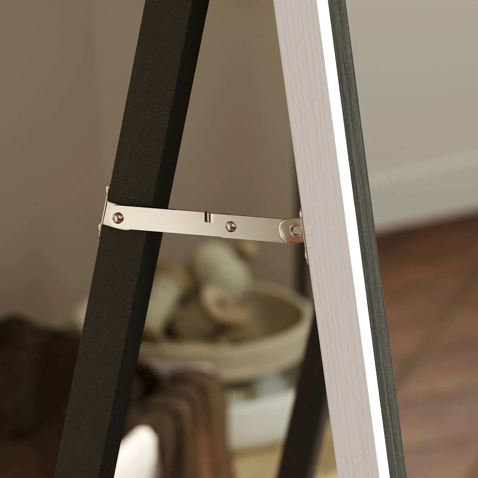 HOMCOM Full Length Mirror, Standing Leaning Wall, 163 X 53 Cm - Image 8