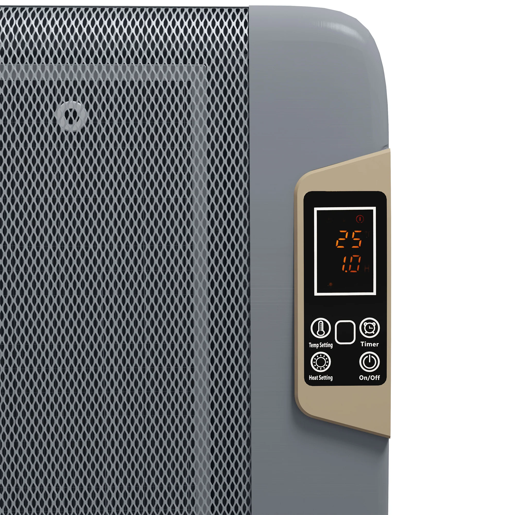 HOMCOM Mica Electric Space Heater, Portable Heater, 2 Heat Settings, White/Grey - Image 17