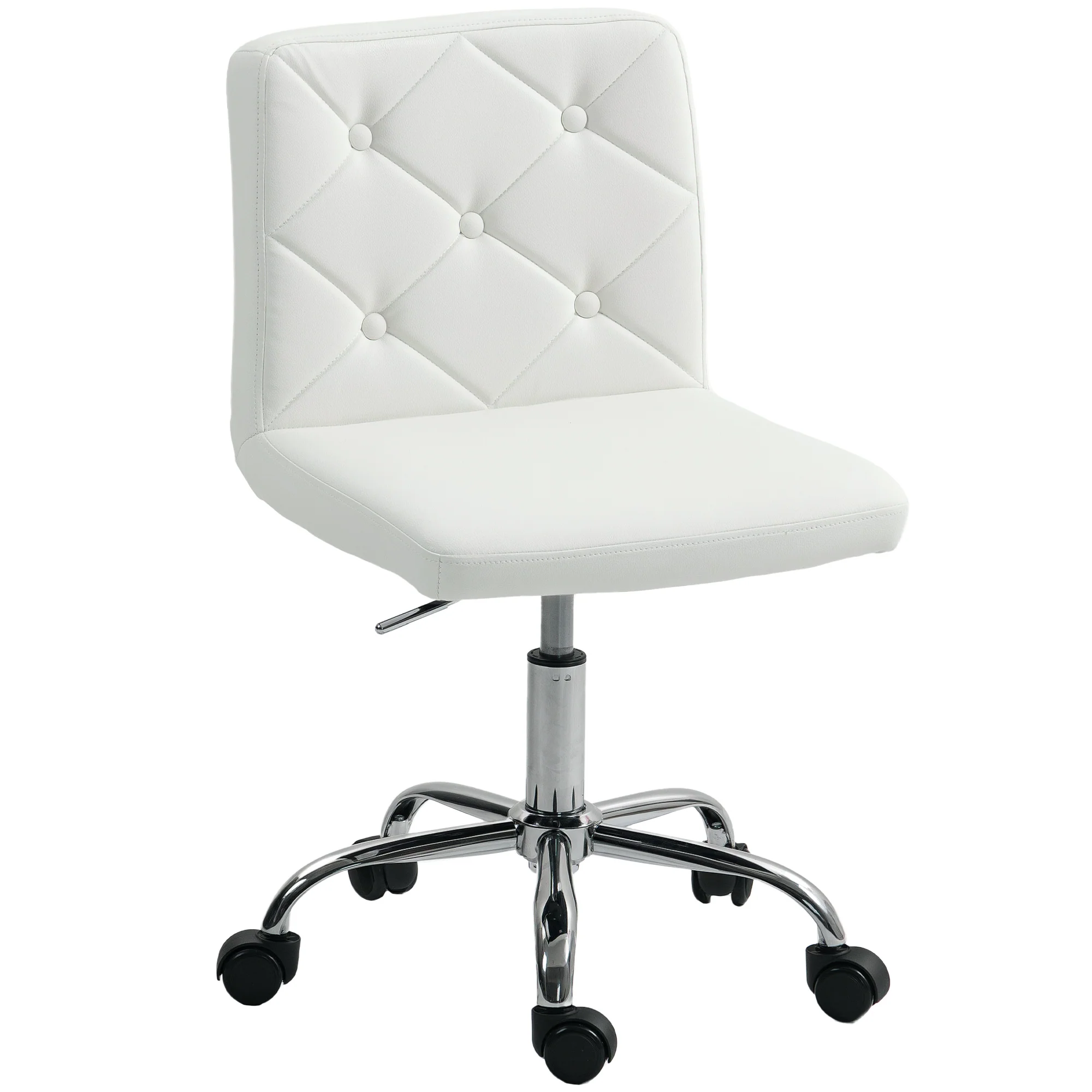 HOMCOM Modern Vanity Computer Desk Chair with Rolling Wheels - Image 10