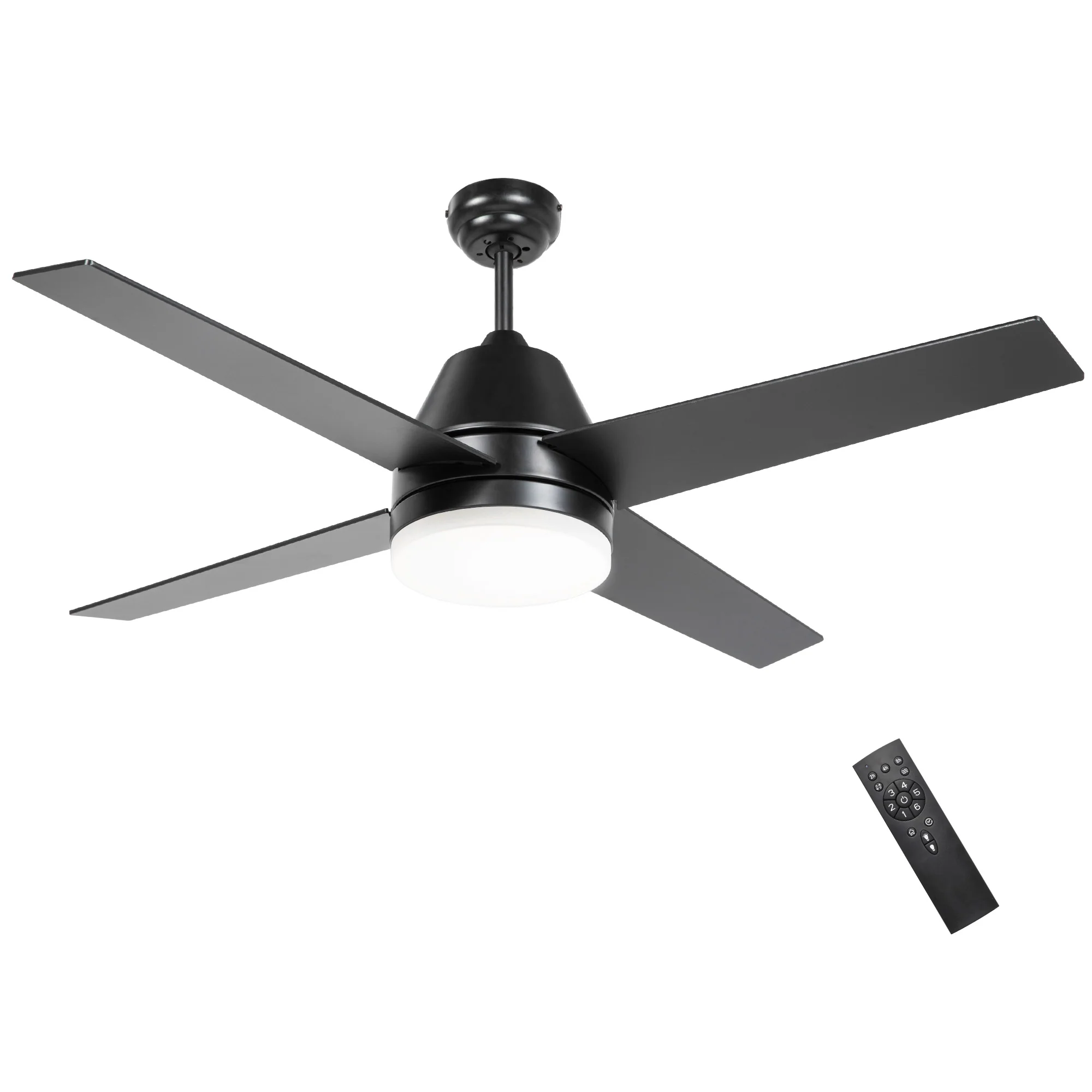 HOMCOM Mounting Reversible Ceiling Fan with Light, Remote