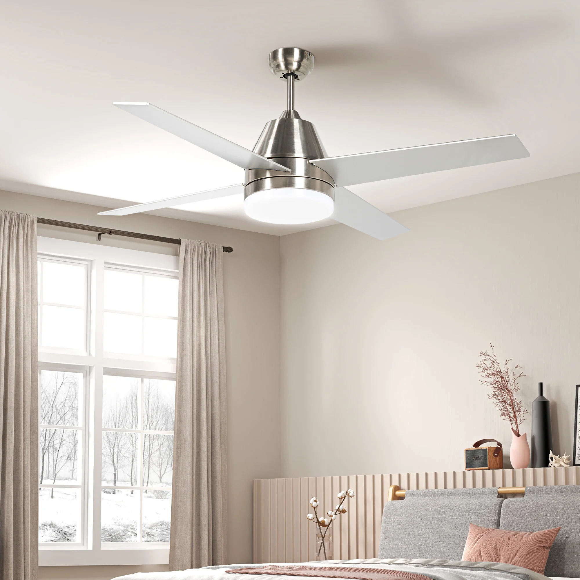 HOMCOM Mounting Reversible Ceiling Fan with Light, Remote - Image 11