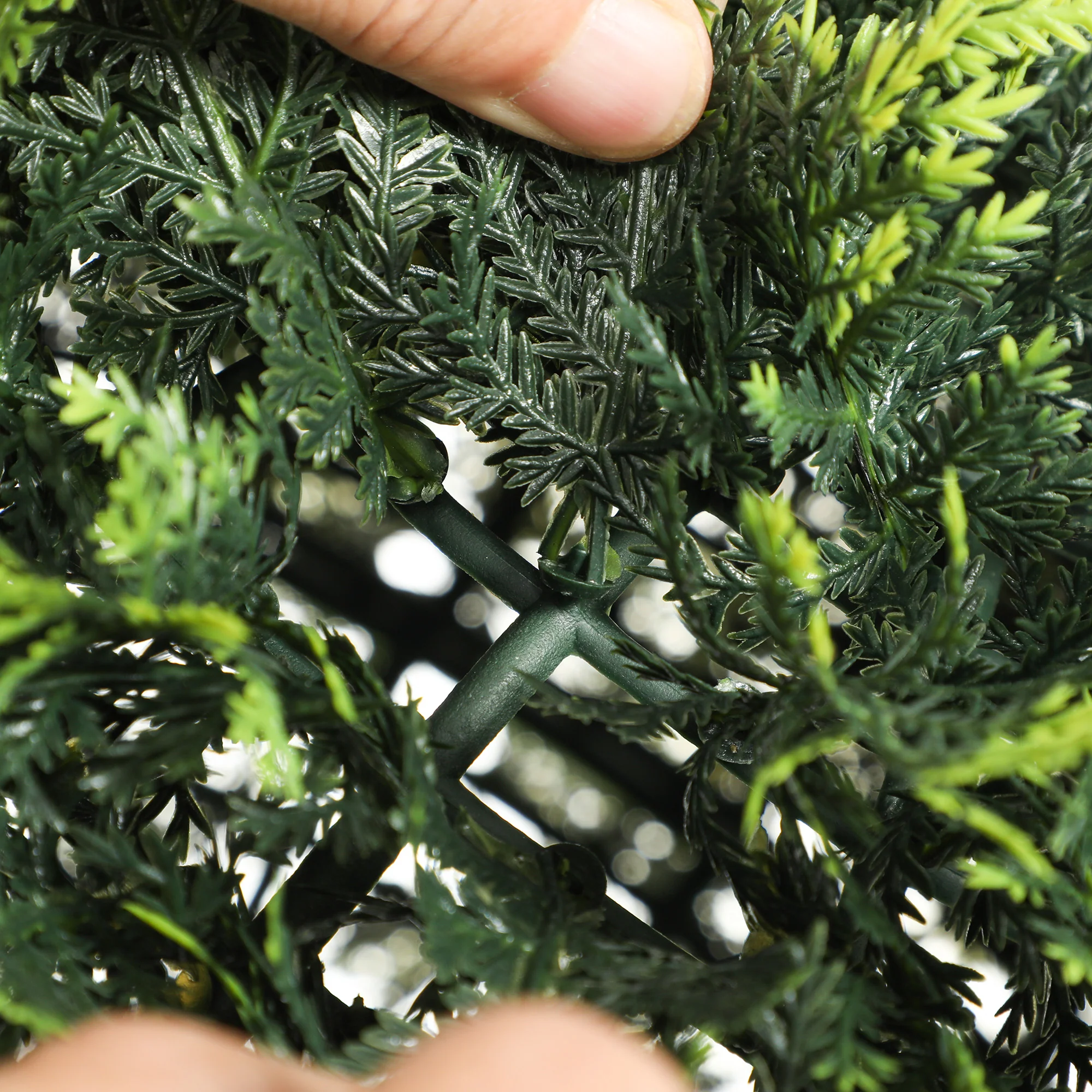 HOMCOM Set Of 2 Artificial Plant Topiary Balls, Faux Plants For Decor, Green - Image 8