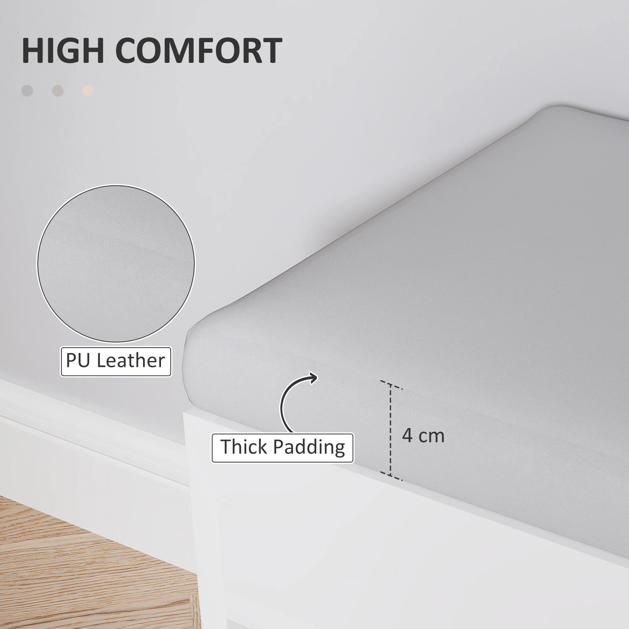 HOMCOM Sit-On Shoe Storage Unit W/ Hidden Compartment Handles - Image 3