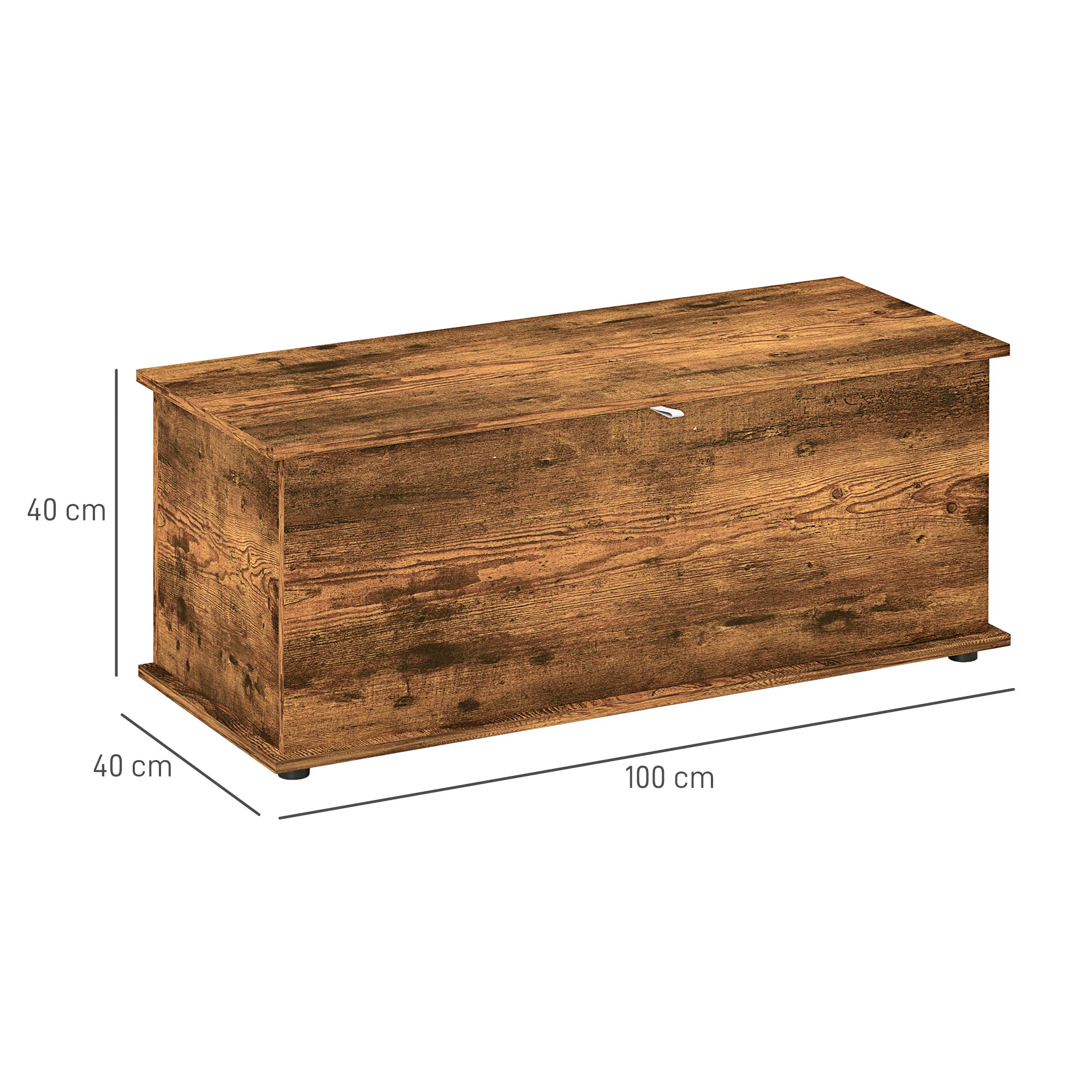 HOMCOM Storage Chest With Lid, 113L Storage Box - Image 5