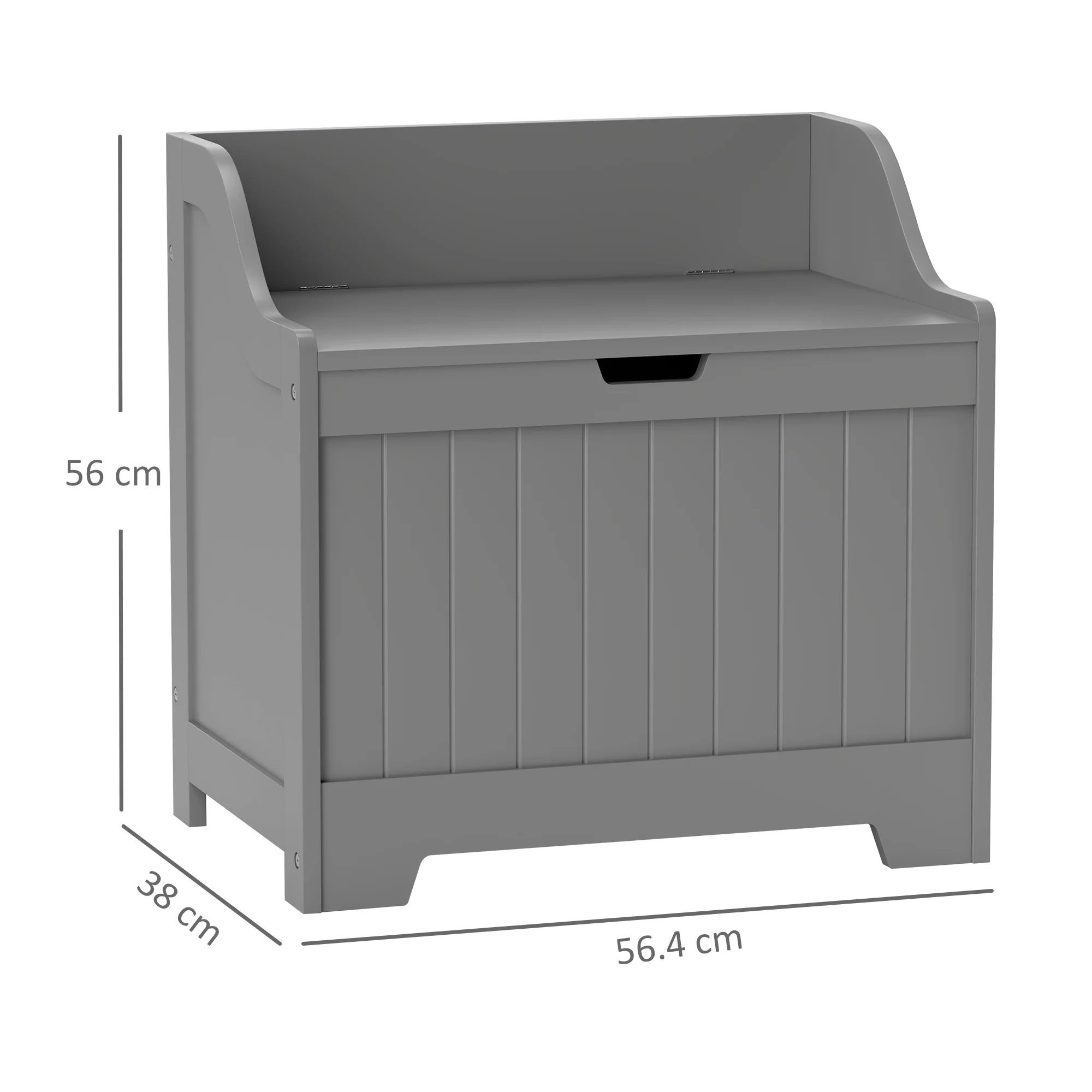HOMCOM Storage Trunk with Safety Hinge for Living Room, 56.4cm - Image 5