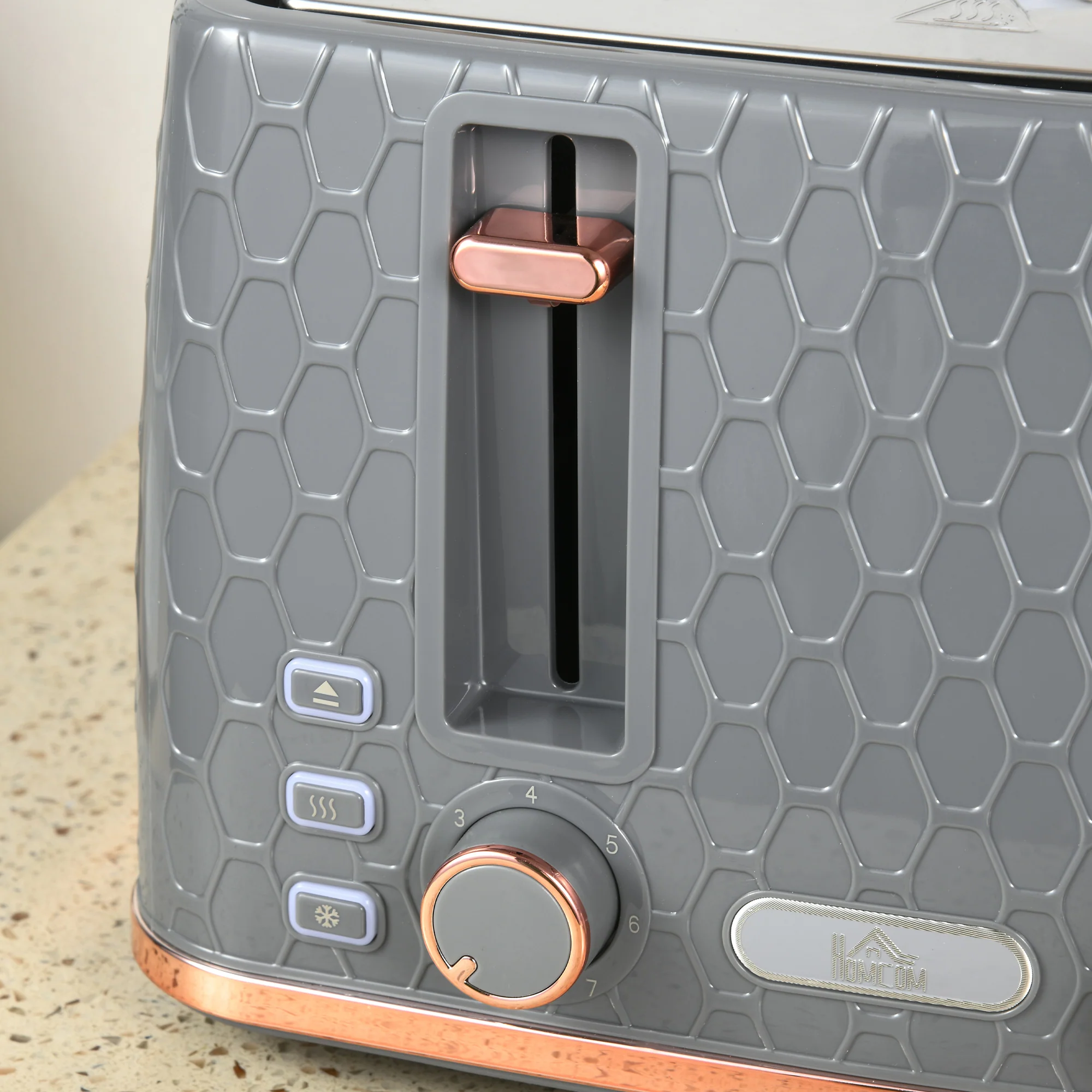 HOMCOM Toaster with 4 Slot, 7 Browning Levels, 1600W, Honeycomb - Image 26