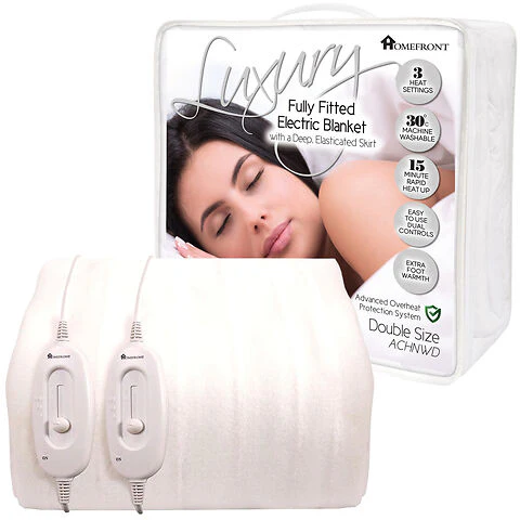 Homefront Electric Blanket Single Bed, Machine Washable Fast Heat Up And Safe For All Night Use - Image 2