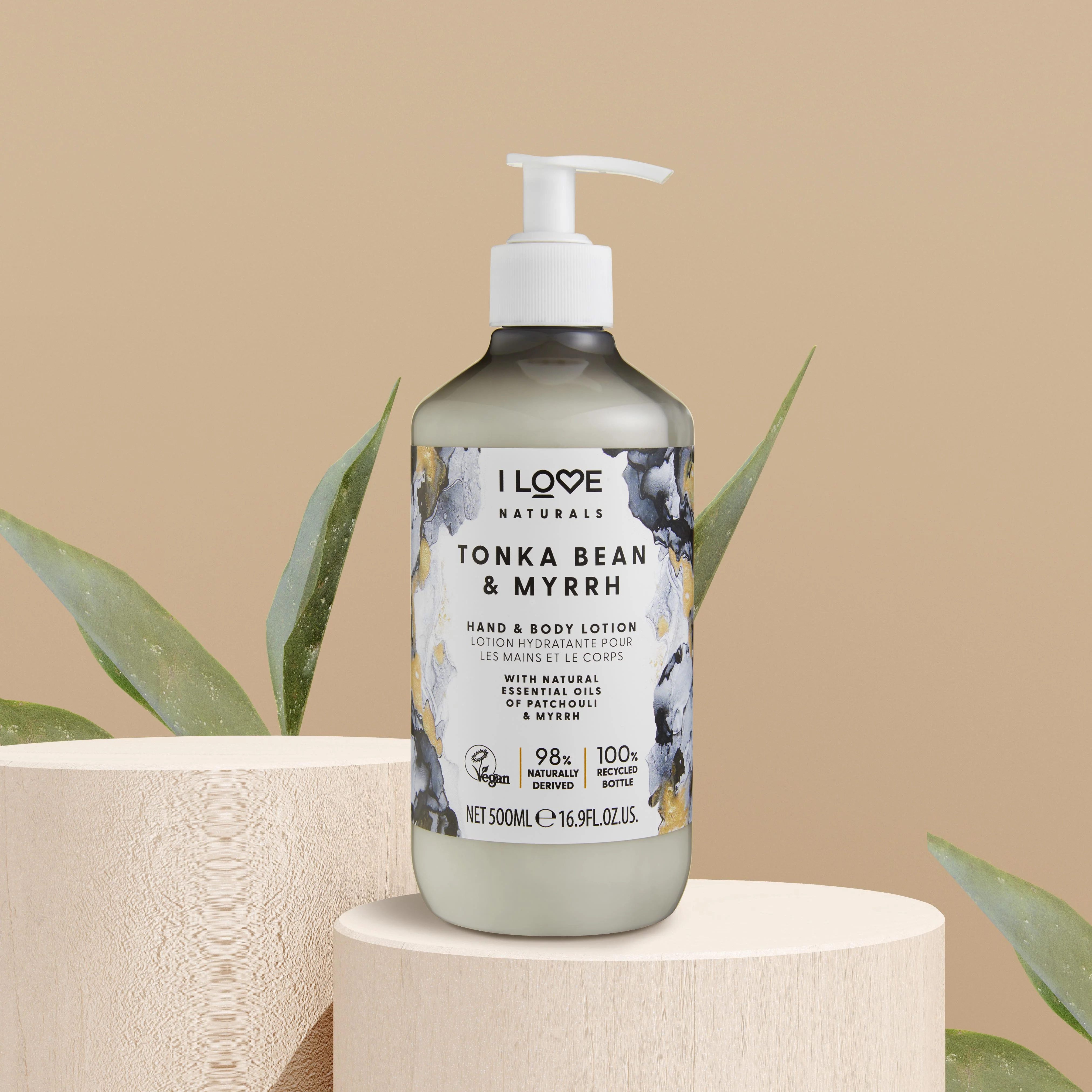 I Love Naturals Hand & Body Lotion Tonka Bean & Myrrh 500ml - Image 2
